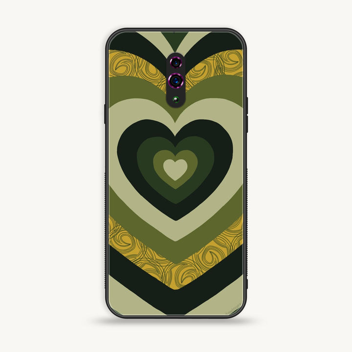 Oppo Reno - Heart Beat 2.0 Series Design 1  - Premium Printed Glass soft Bumper shock Proof Case  CS-24001 CS-26051