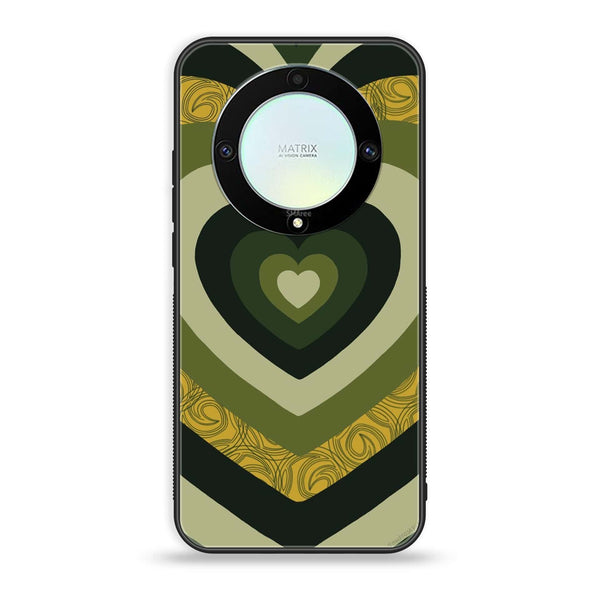 HONOR X9A - Heart Beat 2.0 Series - Premium Printed Glass soft Bumper shock Proof Case