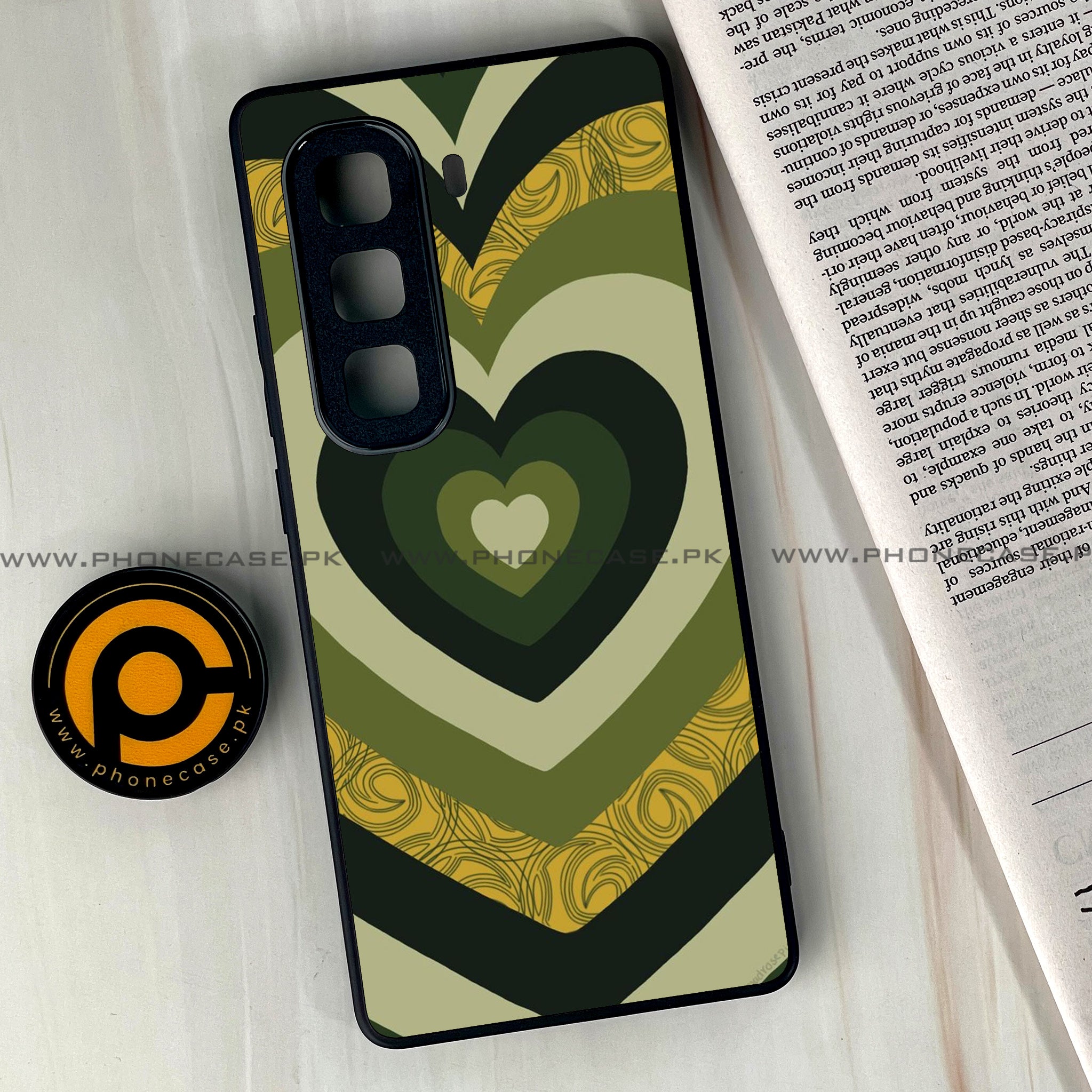 Infinix Hot 50 Pro Plus - Heart Beat 2.0 Series - Premium Printed Glass soft Bumper shock Proof Case