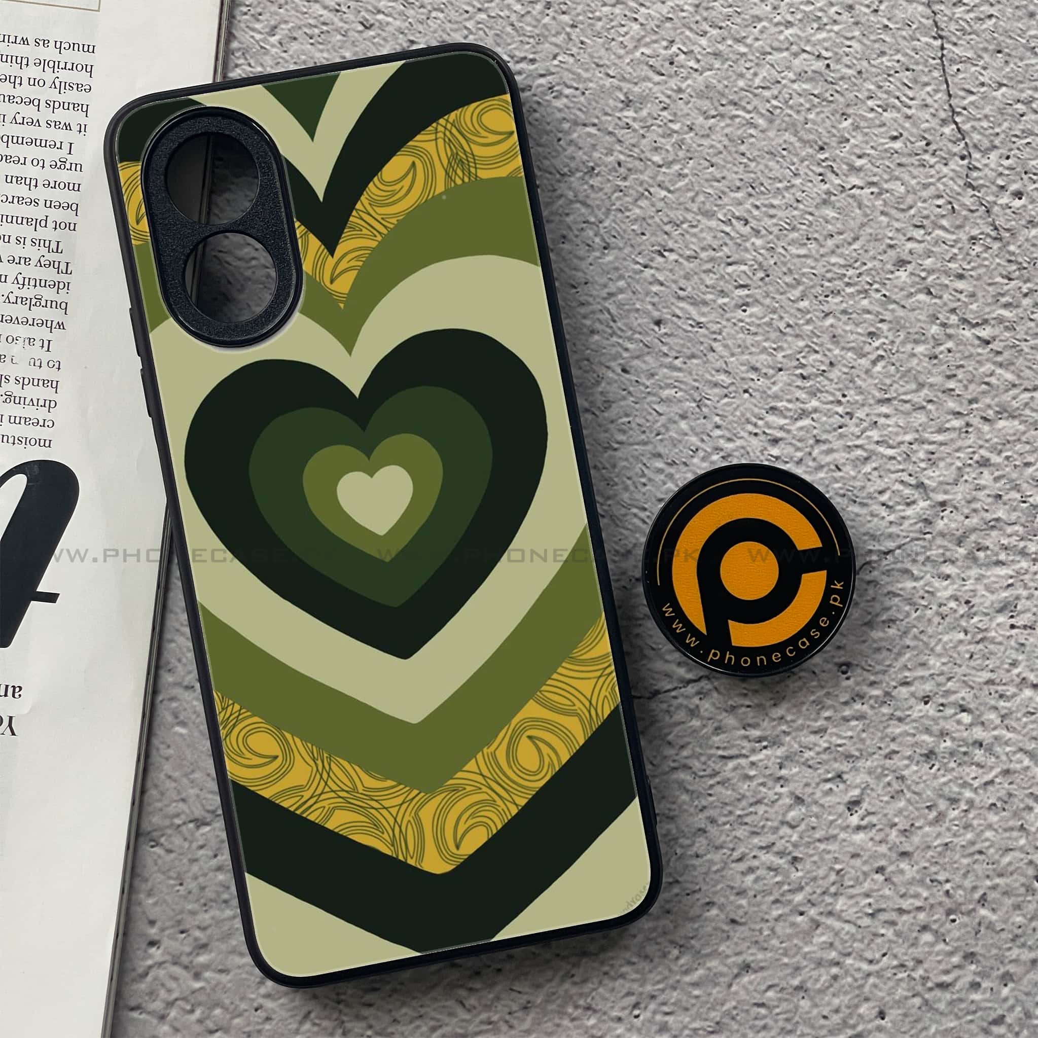 Oppo A18 4G - Heart Beat 2.0 Series - Premium Printed Glass soft Bumper shock Proof Case