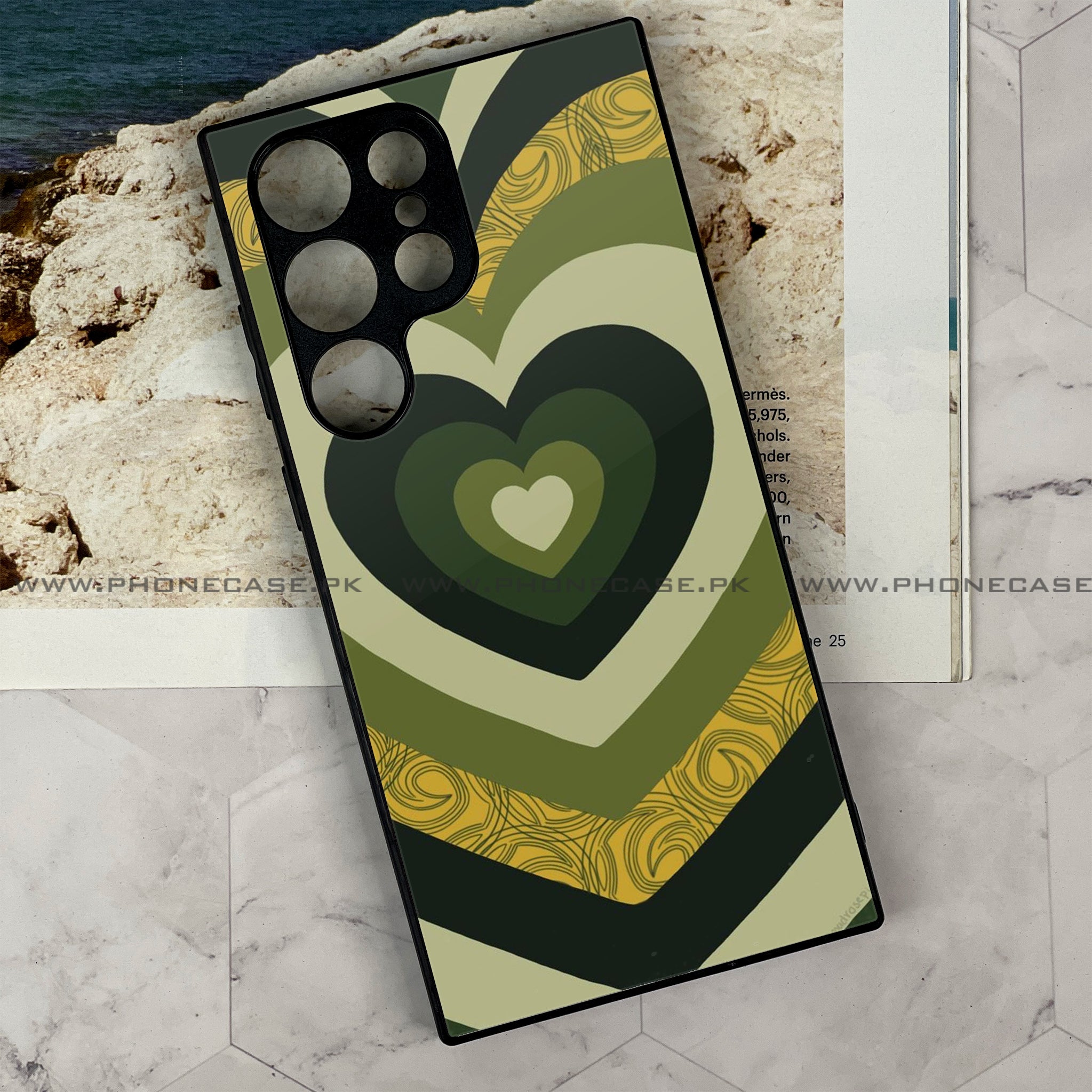 Galaxy S21 Ultra -  Heart Beat Series 2.0 - Premium Metal Printed soft Bumper shock Proof Case