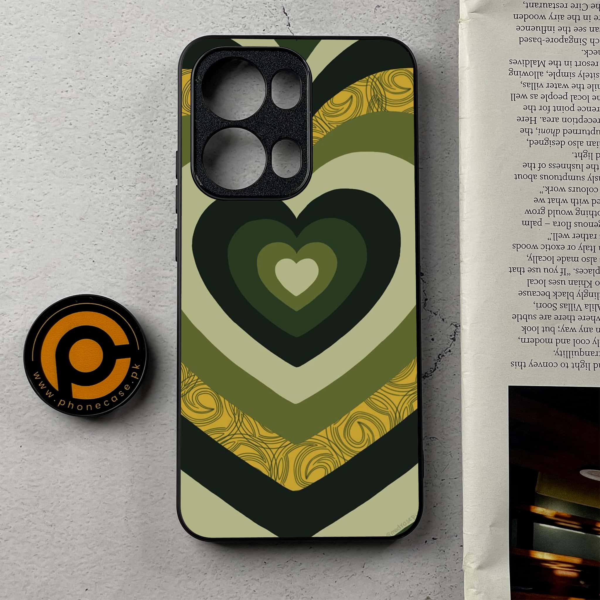 Oppo Reno 13 Pro - Heart Beat 2.0 Series - Premium Metal Printed Soft Bumper Shockproof Case