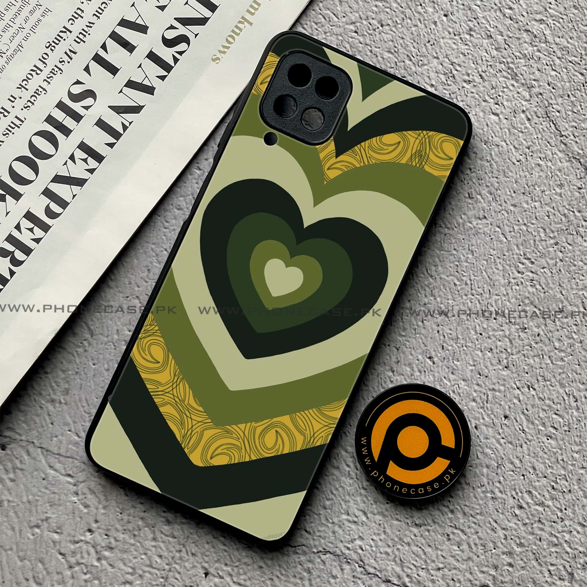 Samsung Galaxy A12 / A12 Nacho - Heart Beat Series 2.0 - Premium Printed Glass soft Bumper shock Proof Case