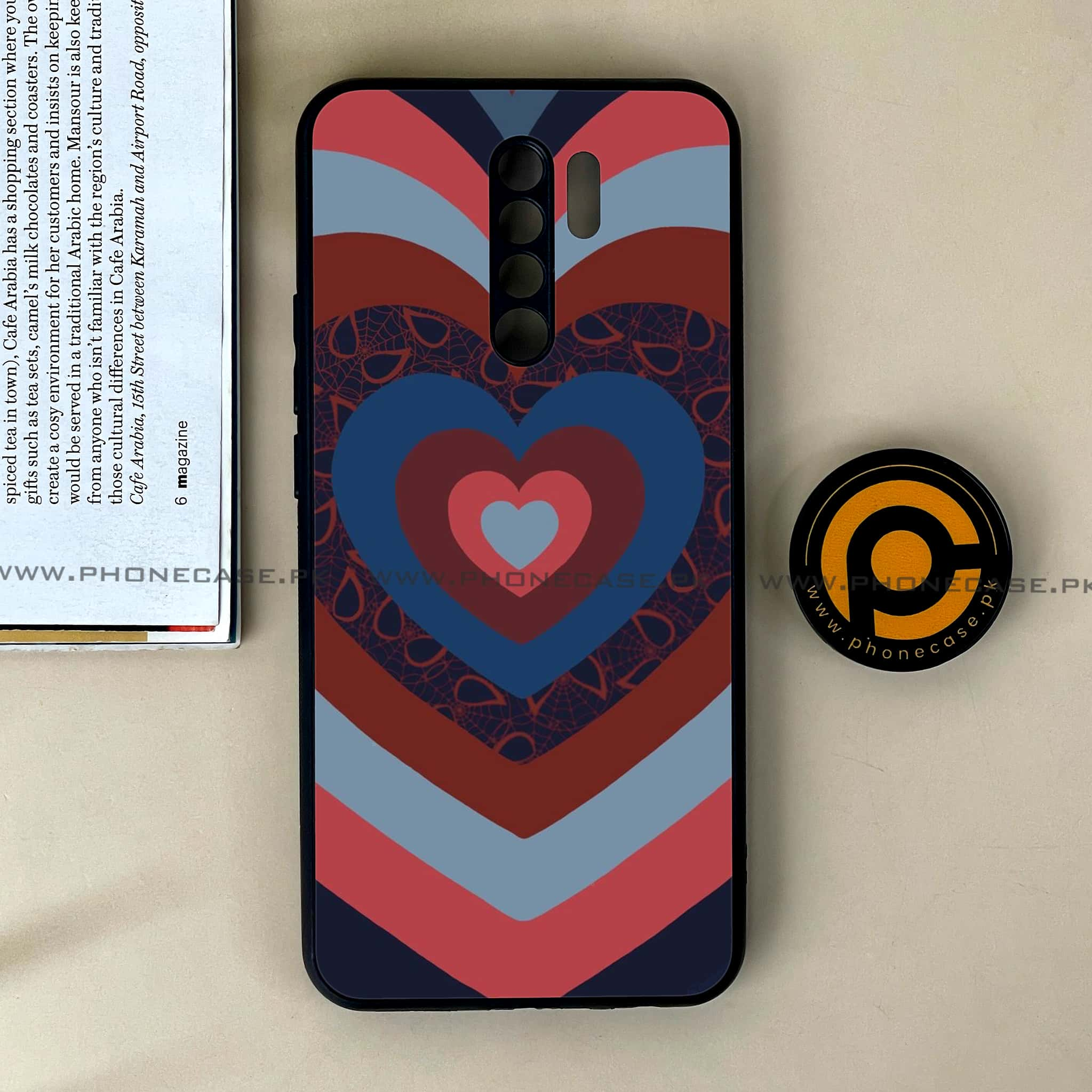 Xiaomi Redmi 9 - Heart Beat Series 2.0 - Premium Printed Glass soft Bumper shock Proof Case