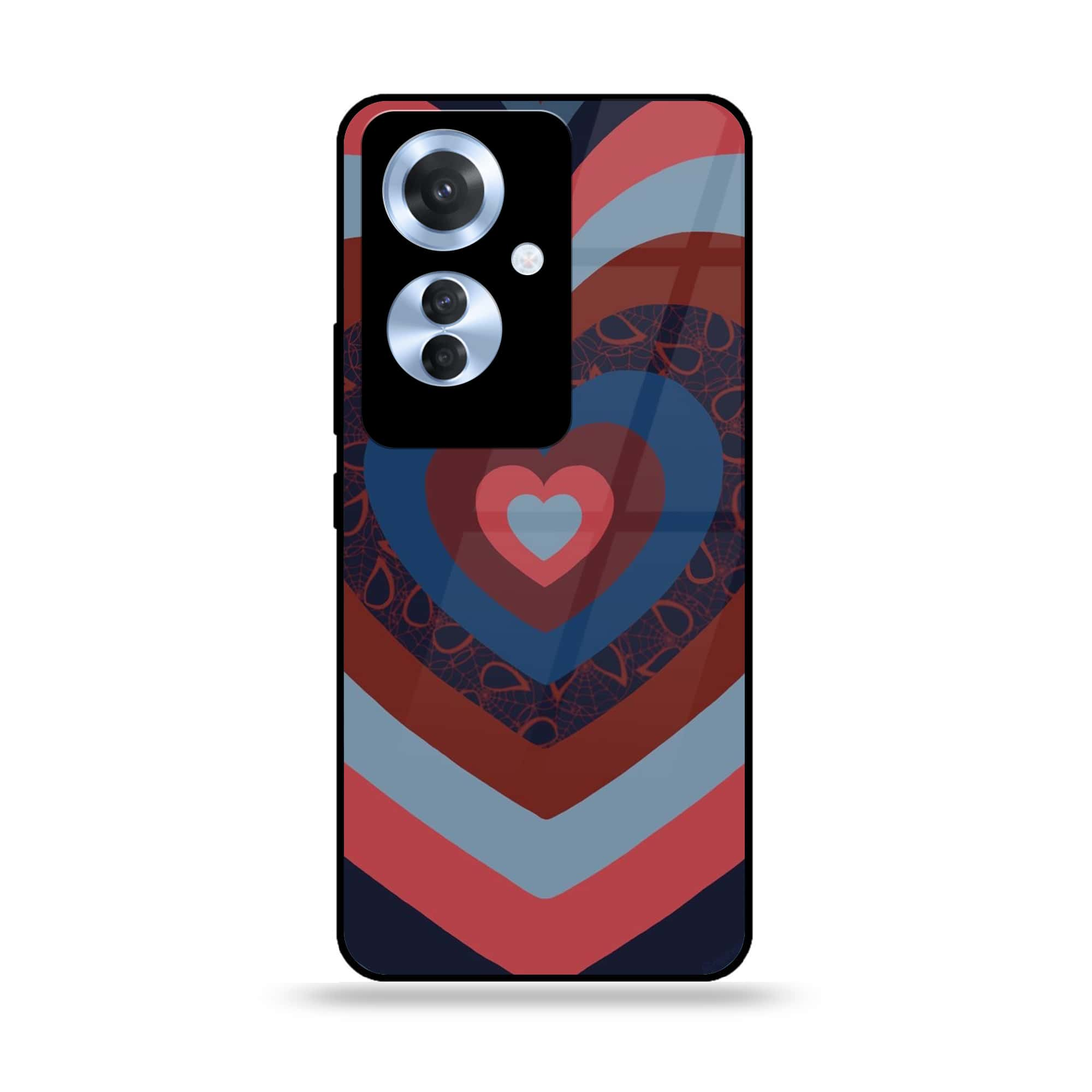 Oppo F25 Pro - Heart Beat 2.0 Series - Premium Printed Glass soft Bumper shock Proof Case