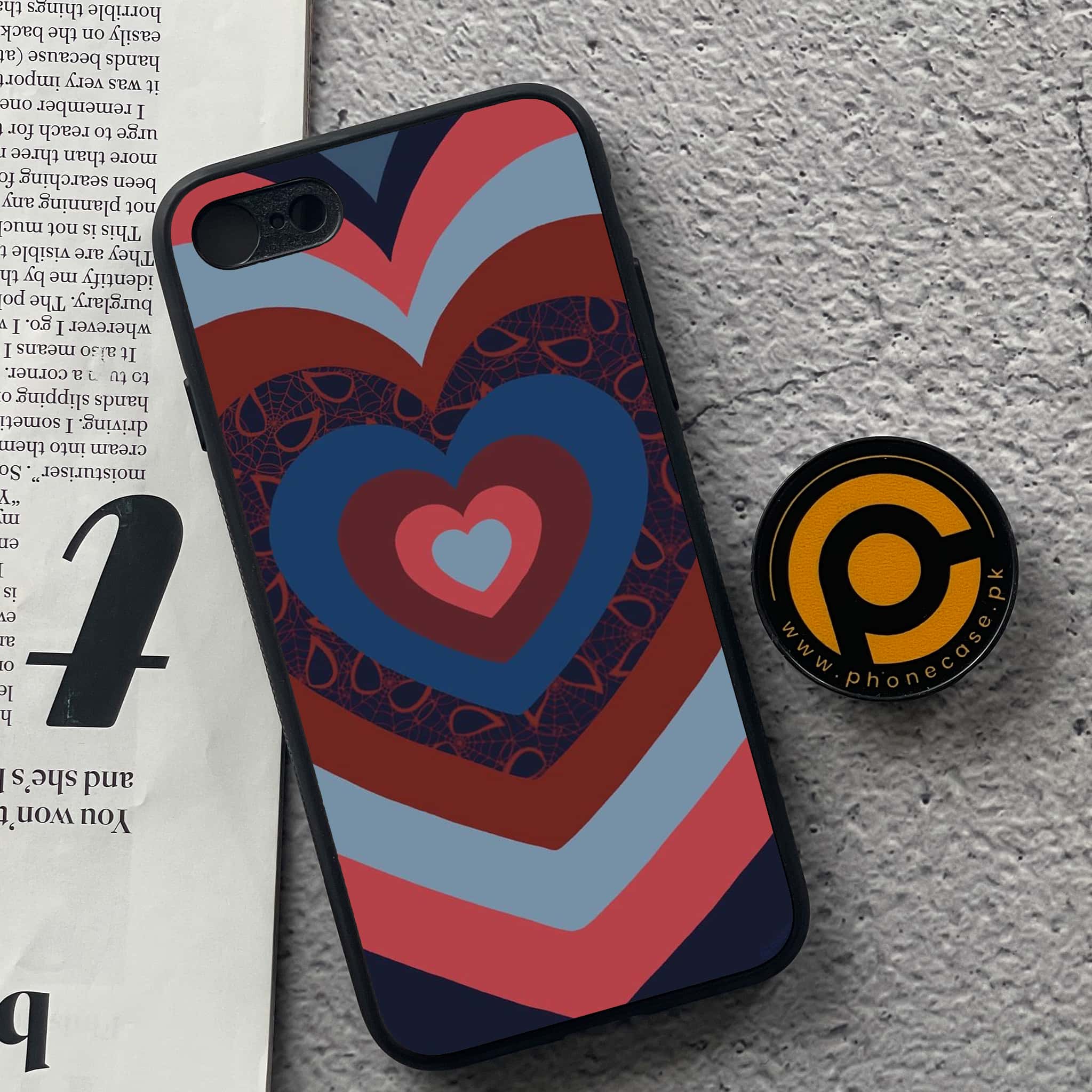 iPhone 7 / 8 - Heart Beat Series 2.0 - Premium Printed Glass soft Bumper shock Proof Case
