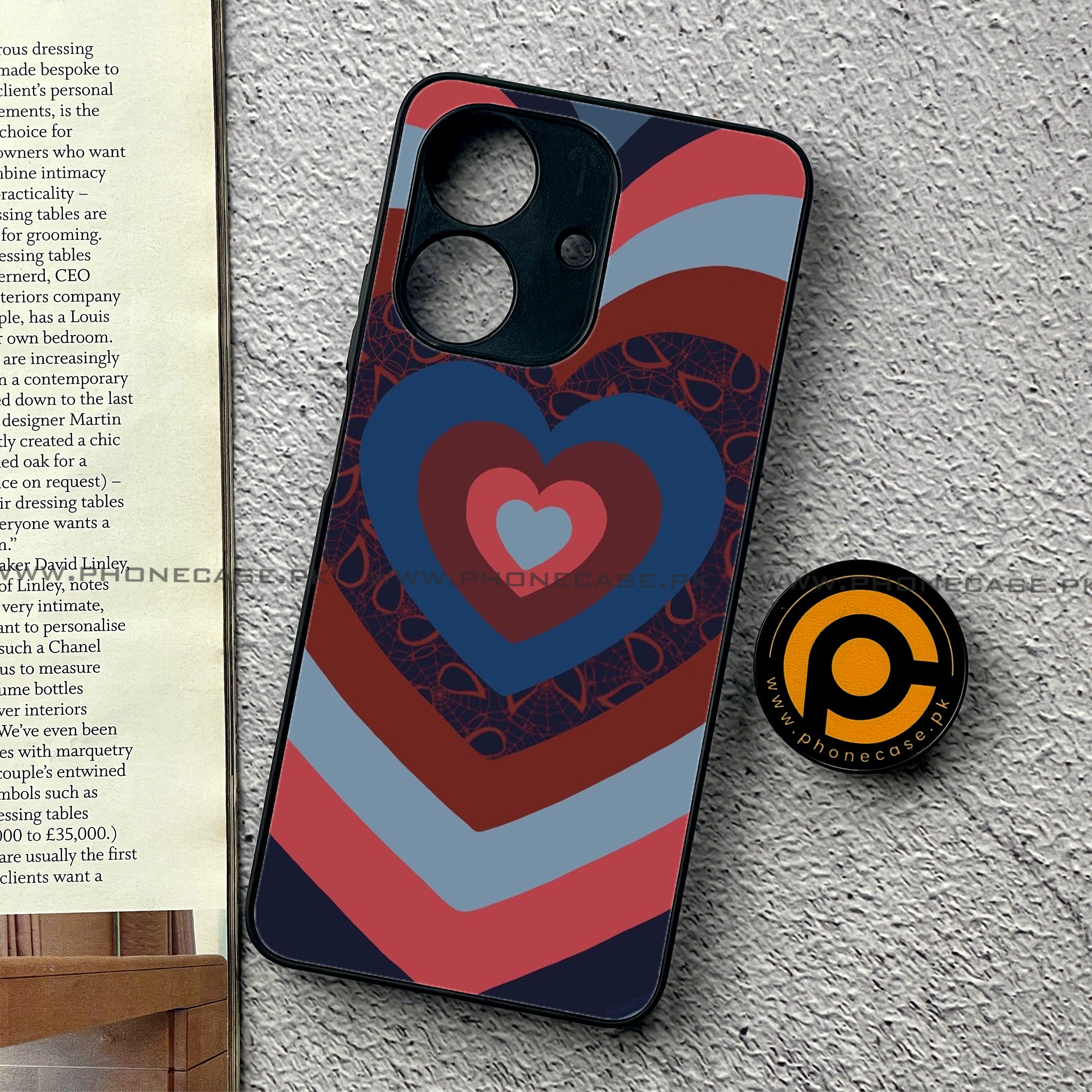 Realme Note 60 - Heart Beat 2.0 Series - Premium Printed Glass soft Bumper shock Proof Case