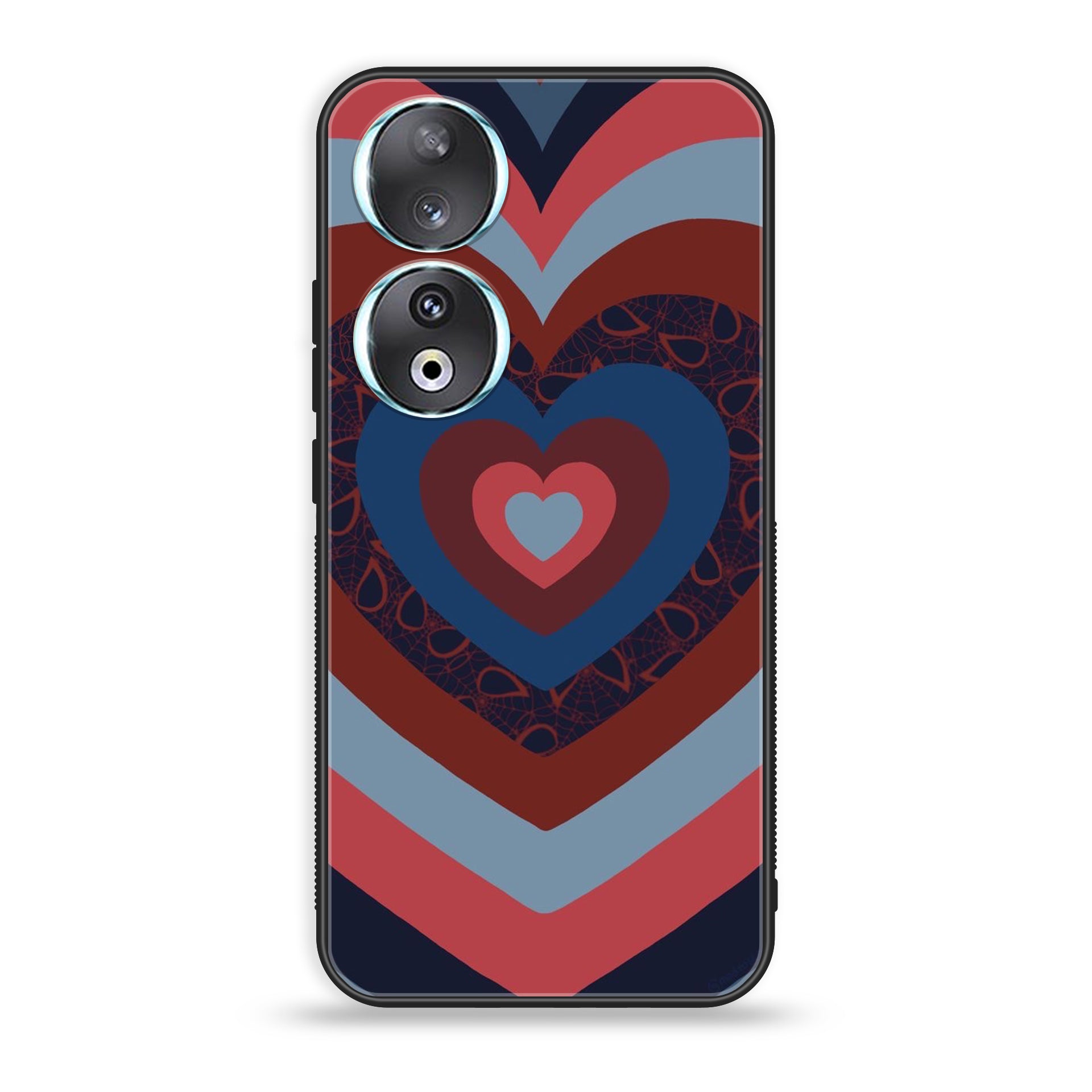 Huawei Honor 90 - Heart Beat 2.0 Series - Premium Printed Glass soft Bumper shock Proof Case