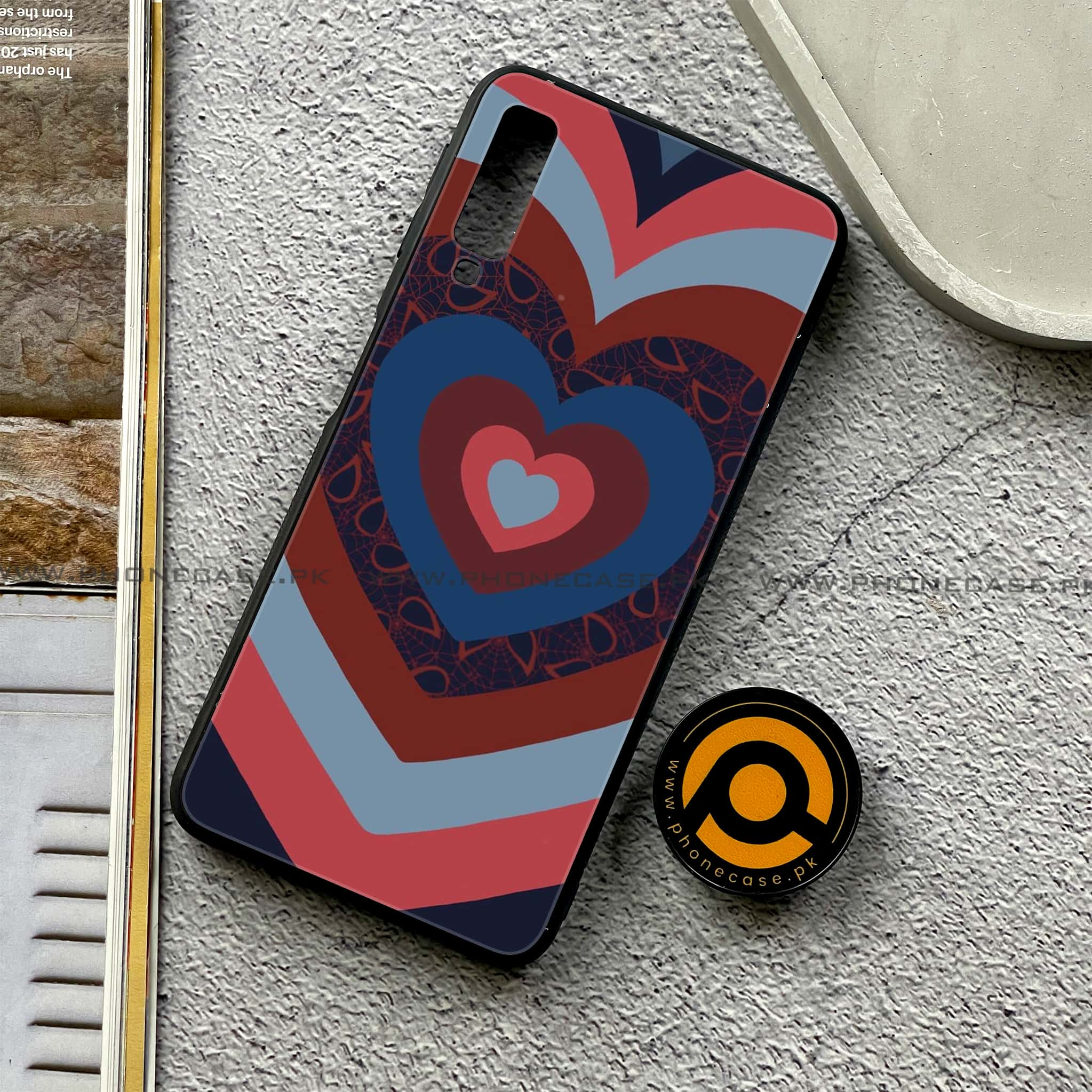 Galaxy A7 2018 - Heart Beat 2.0 Series - Premium Printed Metal soft Bumper shock Proof Case