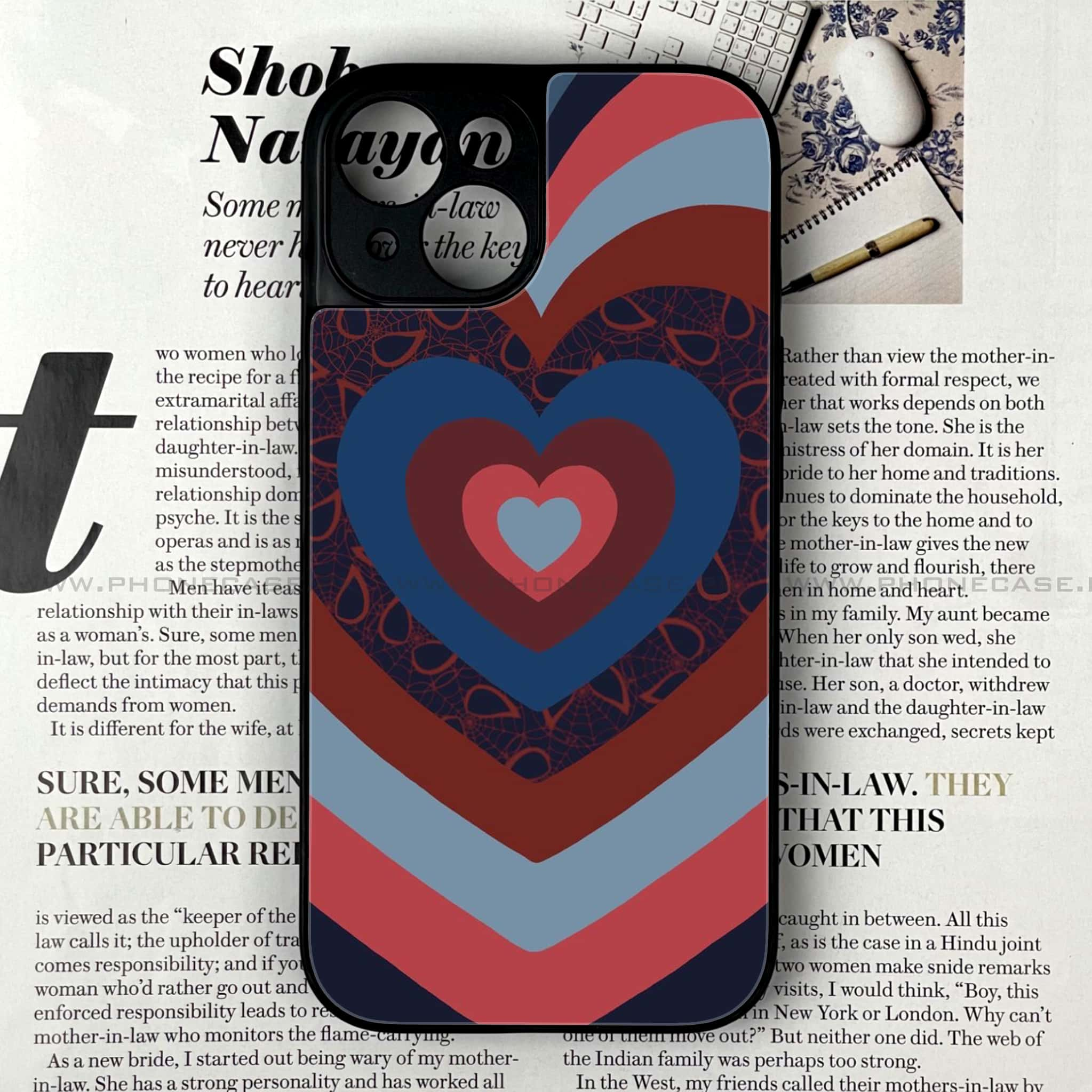 iPhone 15 - Heart Beat Series 2.0 - Premium Printed Glass soft Bumper shock Proof Case