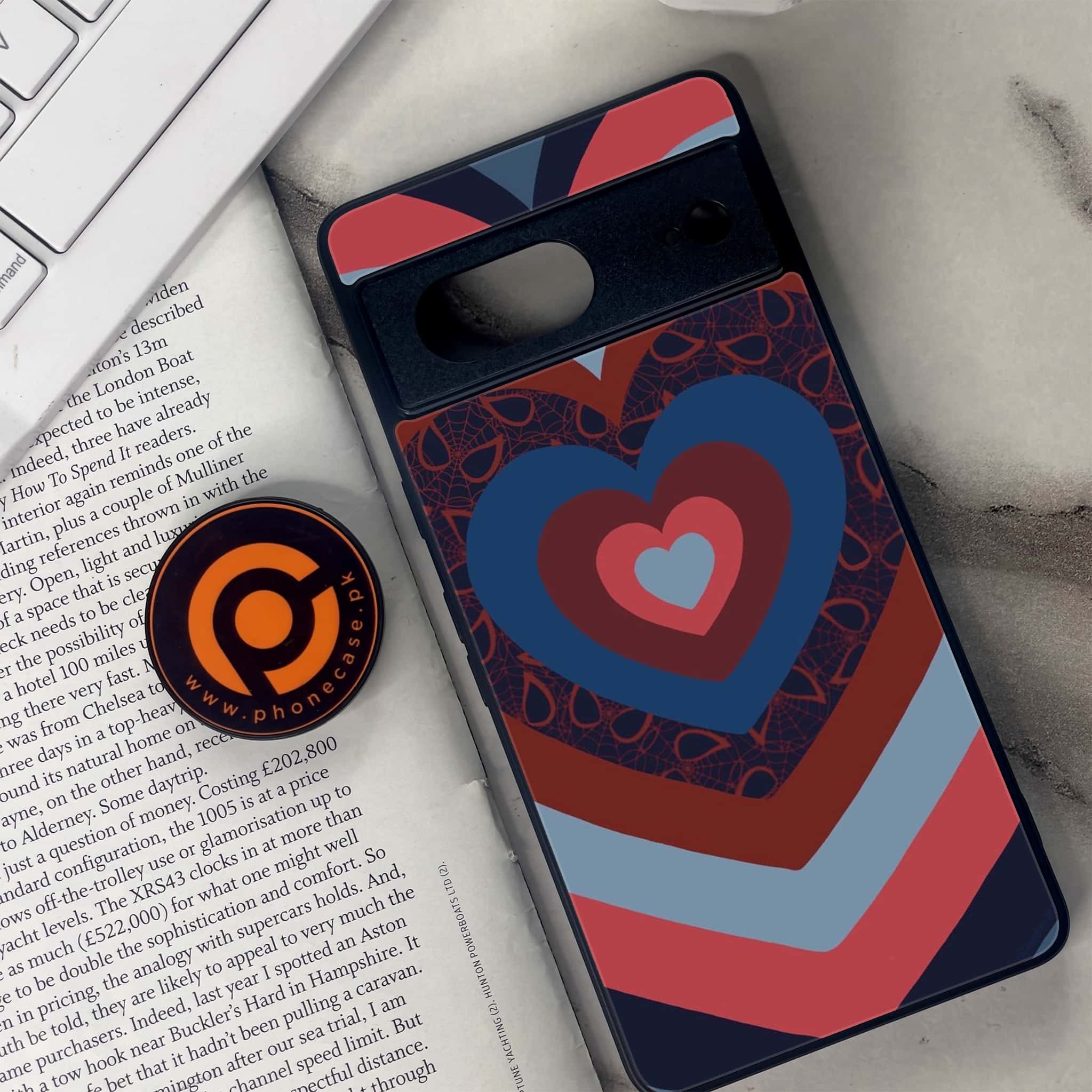 Google Pixel 7 - Heart Beat Series 2.0 - Premium Metal Printed soft Bumper Shock Proof Case