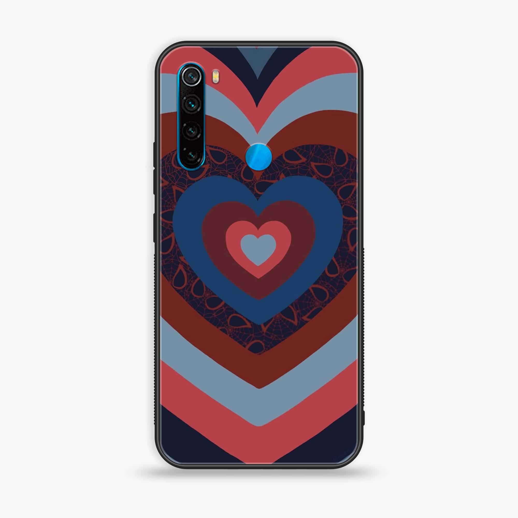 Redmi Note 8 - Heart Beat Series 2.0 - Premium Printed Glass soft Bumper shock Proof Case