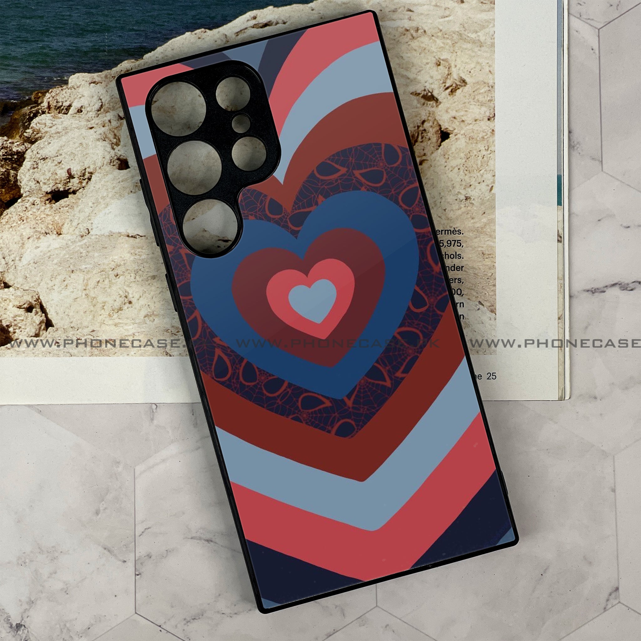 Galaxy S21 Ultra -  Heart Beat Series 2.0 - Premium Metal Printed soft Bumper shock Proof Case