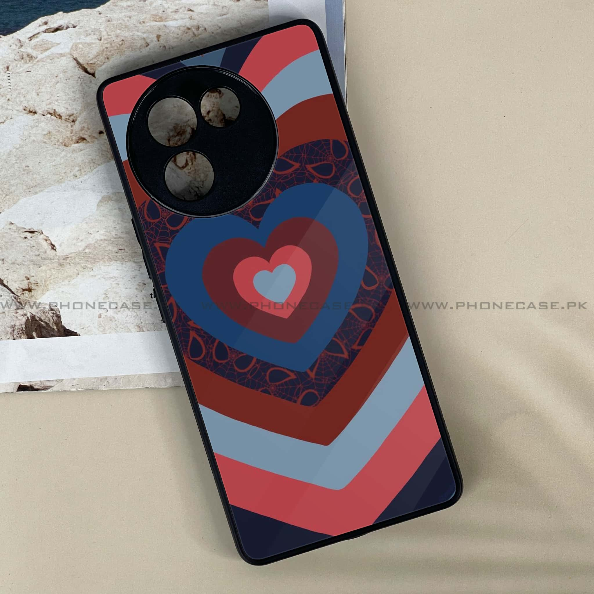 Vivo V30E - Heart Beat 2.0 Series - Premium Printed Metal soft Bumper shock Proof Case