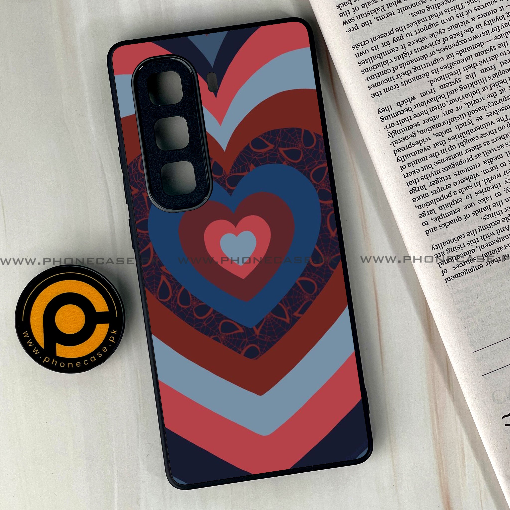 Infinix Hot 50 Pro Plus - Heart Beat 2.0 Series - Premium Printed Glass soft Bumper shock Proof Case