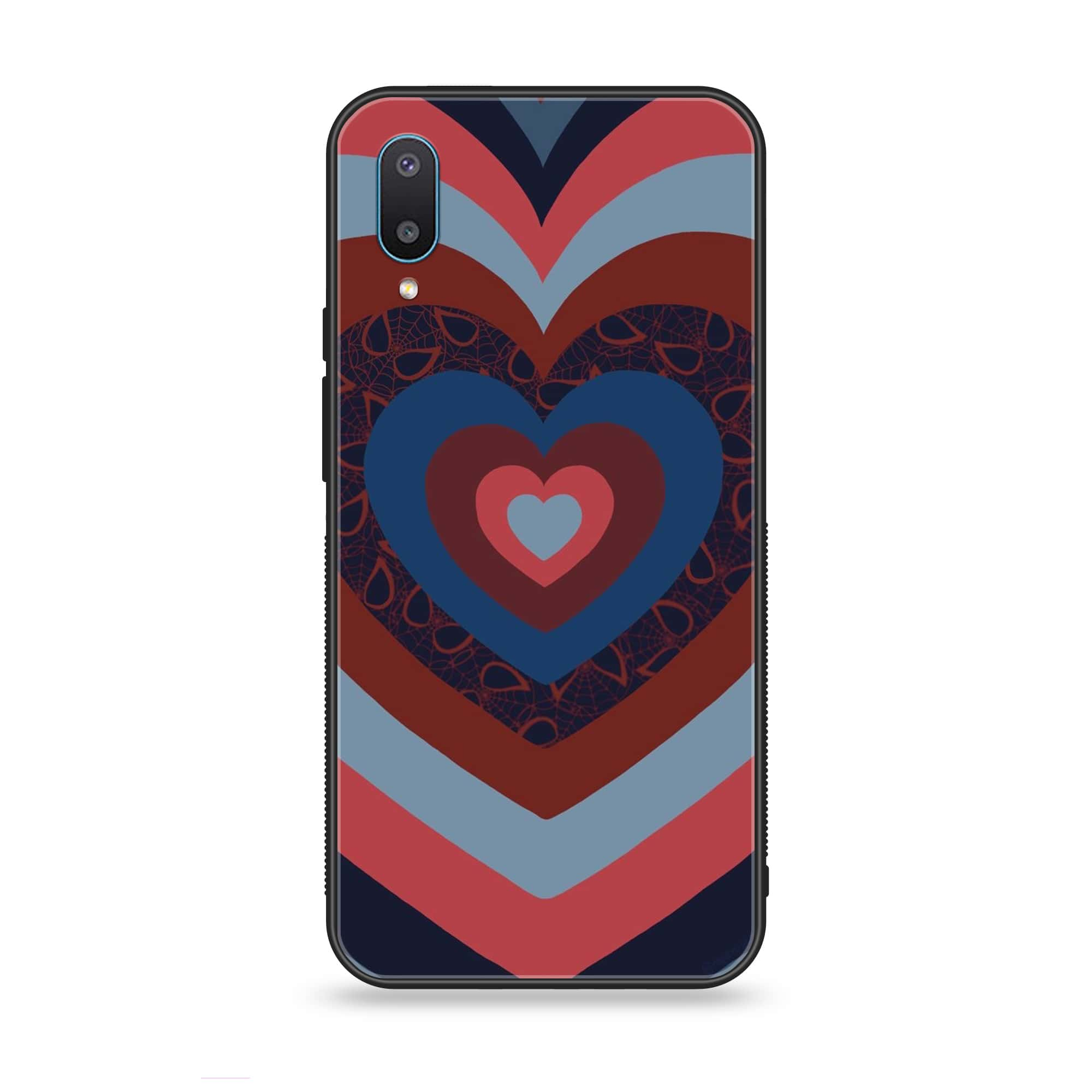 Samsung Galaxy A02 - Heart Beat 2.0 Series - Premium Printed Glass soft Bumper shock Proof Case