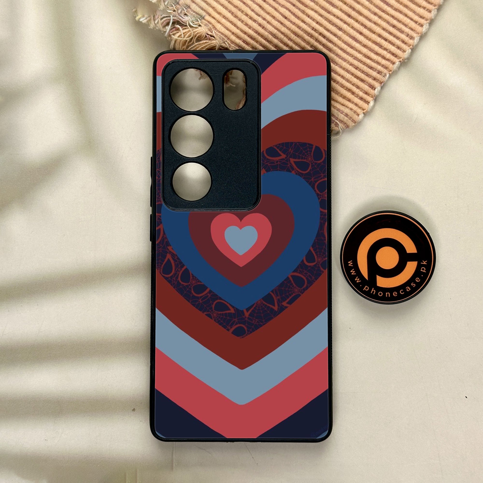 Vivo V29 - Heart Beat Series 2.0 - Premium Printed Glass soft Bumper shock Proof Case