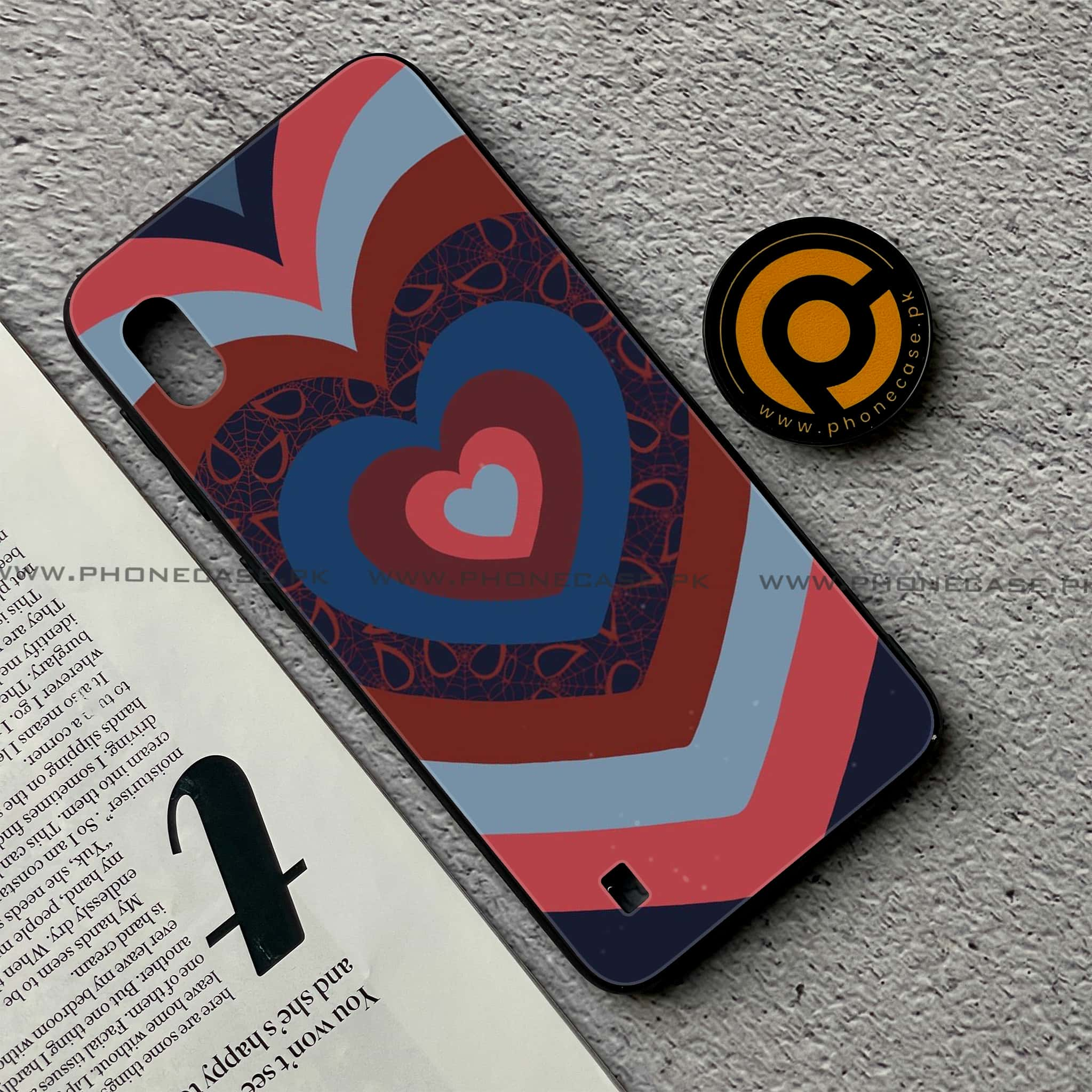 Samsung Galaxy A10 - Heart Beat Series 2.0 - Premium Printed Glass soft Bumper shock Proof Case