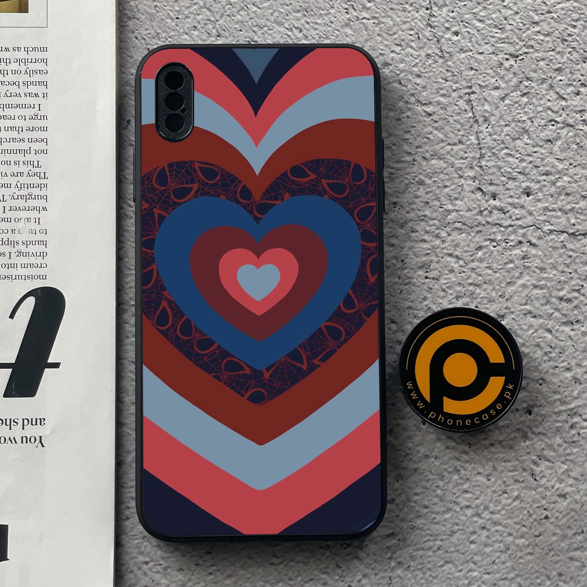 iPhone XS Max - Heart Beat 2.0 Series - Premium Metal Printed soft Bumper shock Proof Case