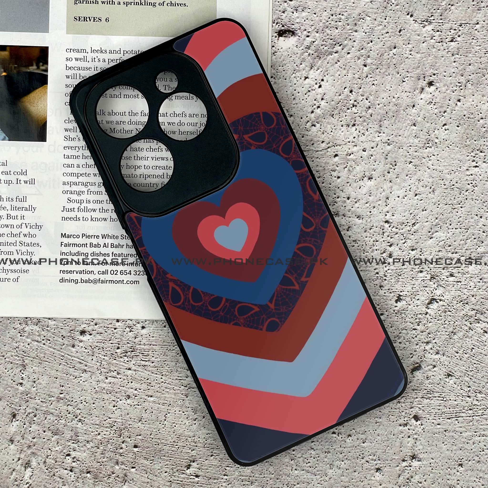 Infinix Hot 40 - Heart Beat Series 2.0 - Premium Metal Printed soft Bumper shock Proof Case
