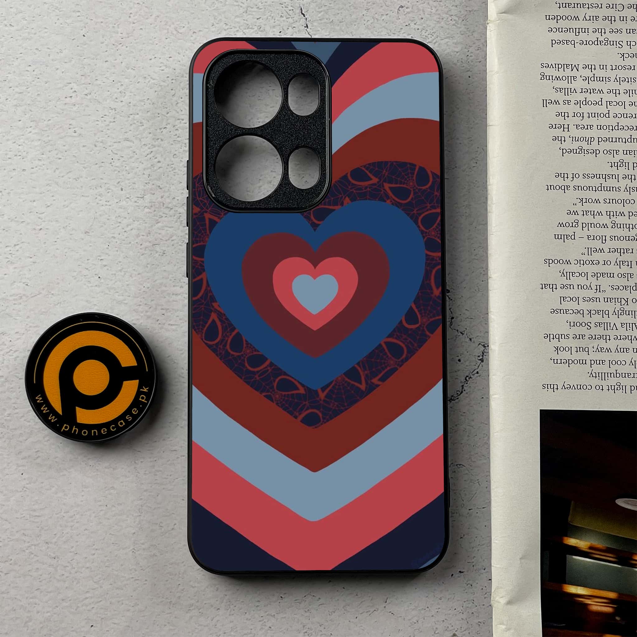 Oppo Reno 13 Pro - Heart Beat 2.0 Series - Premium Metal Printed Soft Bumper Shockproof Case