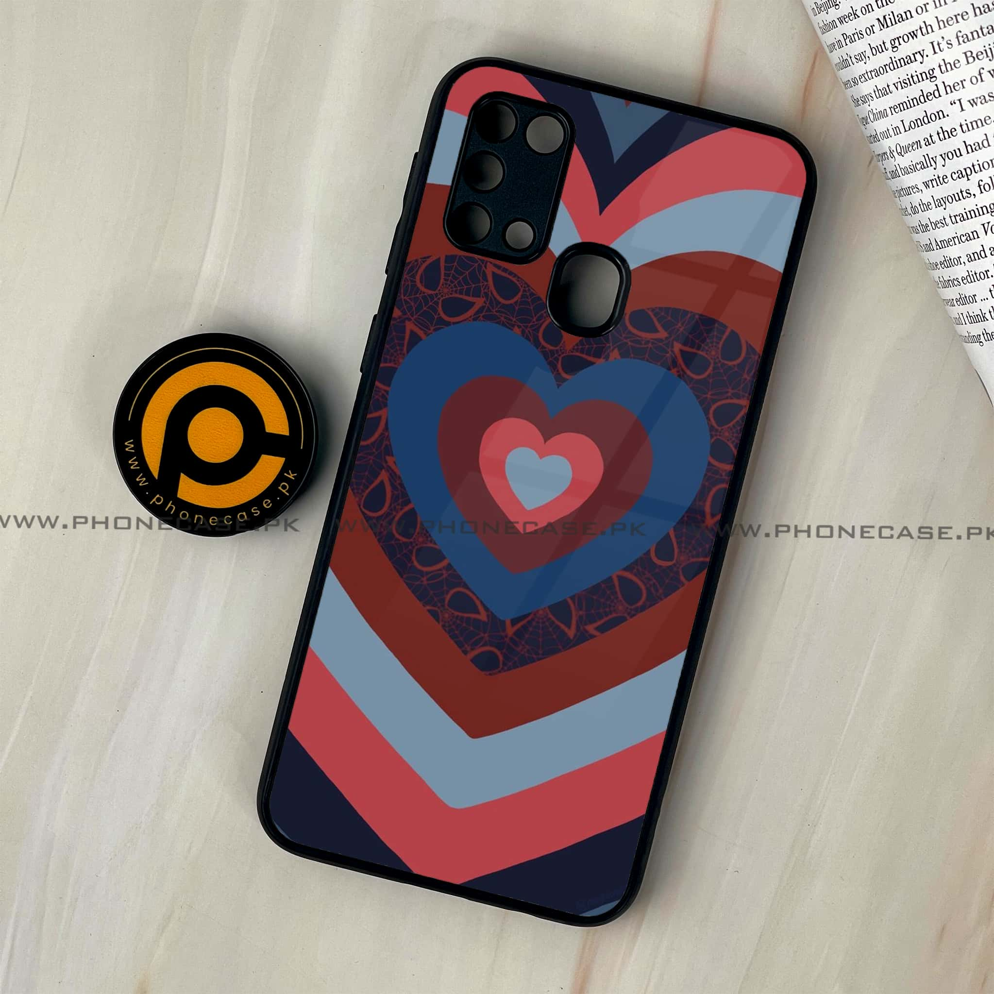 Galaxy M31 - Heart Beat 2.0 Series - Premium Printed Glass soft Bumper shock Proof Case