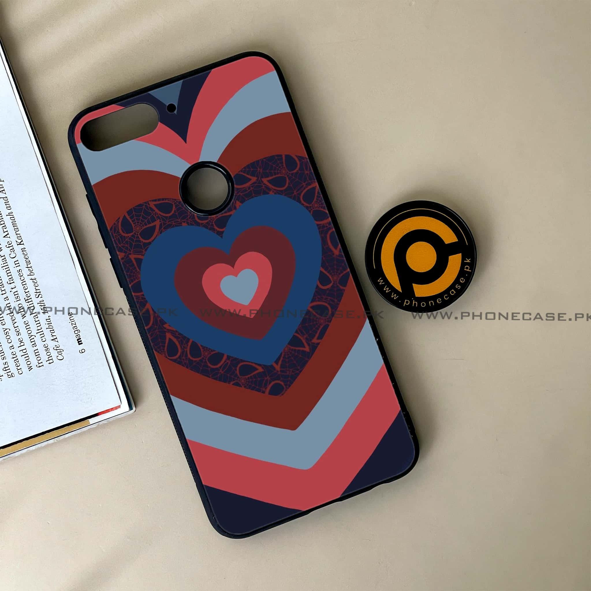 Huawei Y7 Prime (2018) -  Heart Beat Series 2.0 - Premium Printed Glass soft Bumper shock Proof Case