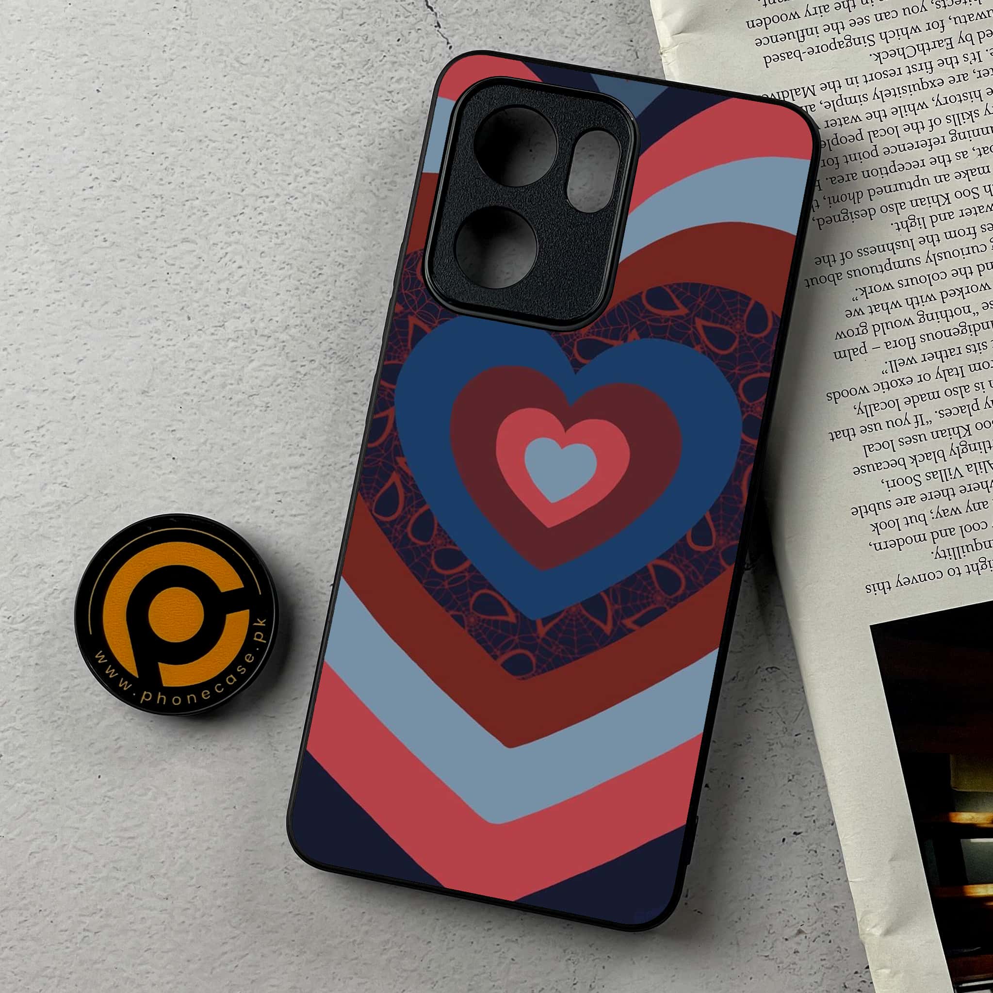 Oppo Reno 13F - Heart Beat 2.0 Series - Premium Metal Printed Soft Bumper Shockproof Case
