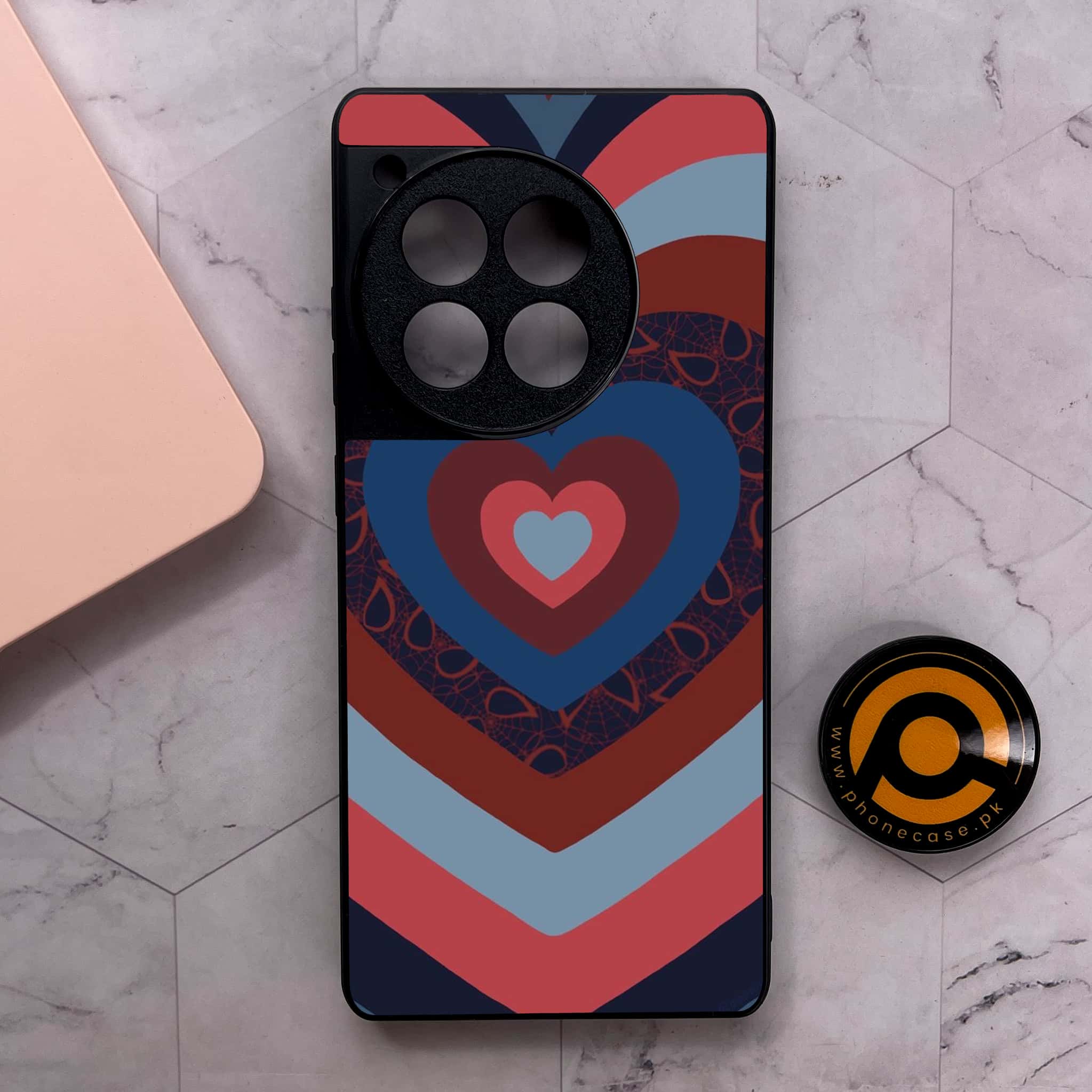 OnePlus 12R - Heart Beat 2.0 Series - Premium Metal Printed soft Bumper shock Proof Case