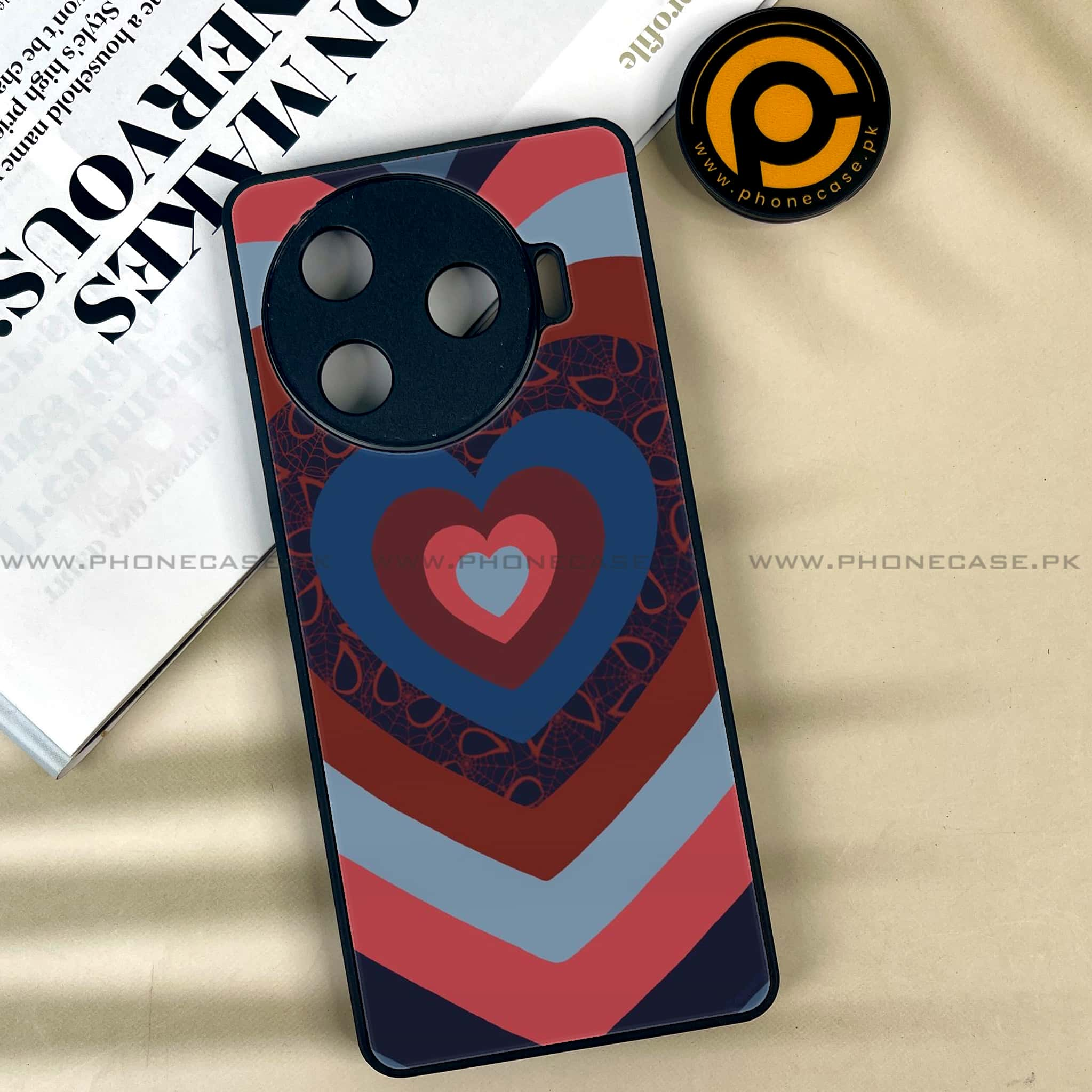 Tecno Camon 30 Pro - Heart Beat 2.0 Series - Premium Printed Glass soft Bumper shock Proof Case