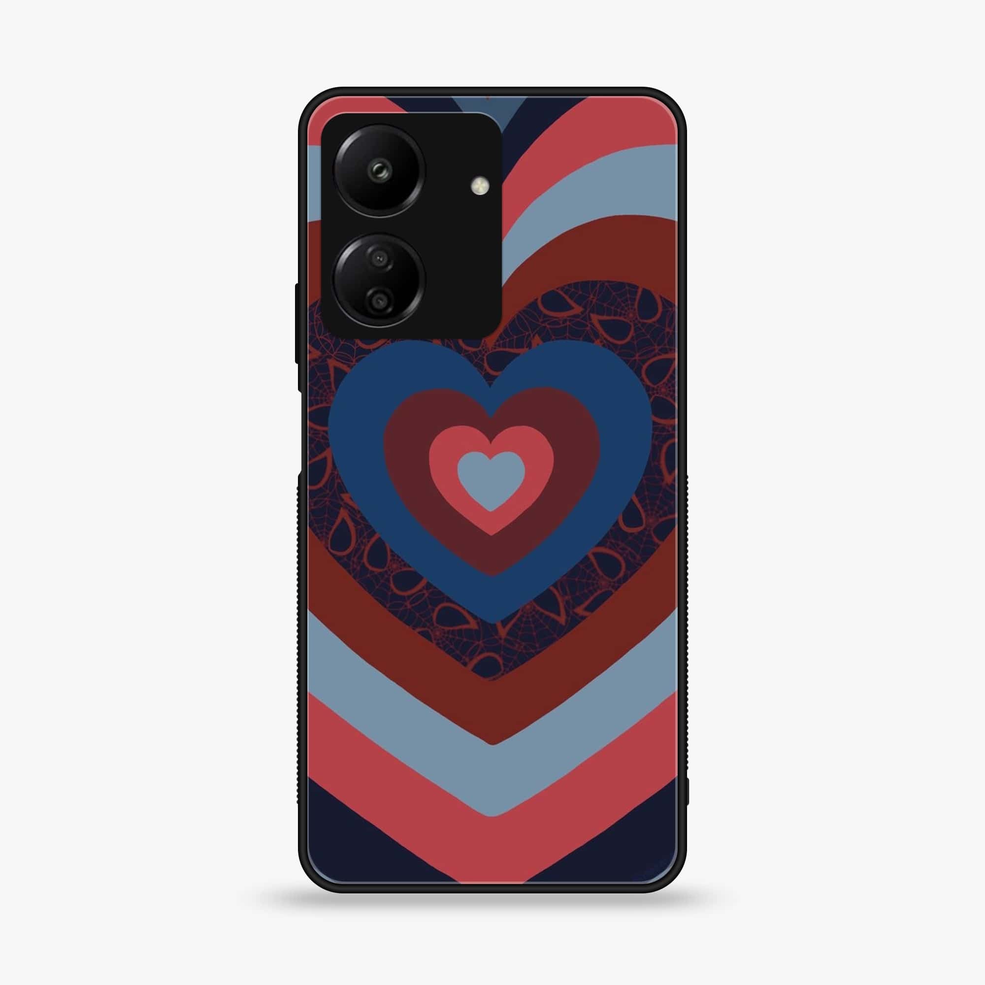 Xiaomi Poco C65 - Heart Beat 2.0 Series - Premium Printed Glass soft Bumper shock Proof Case