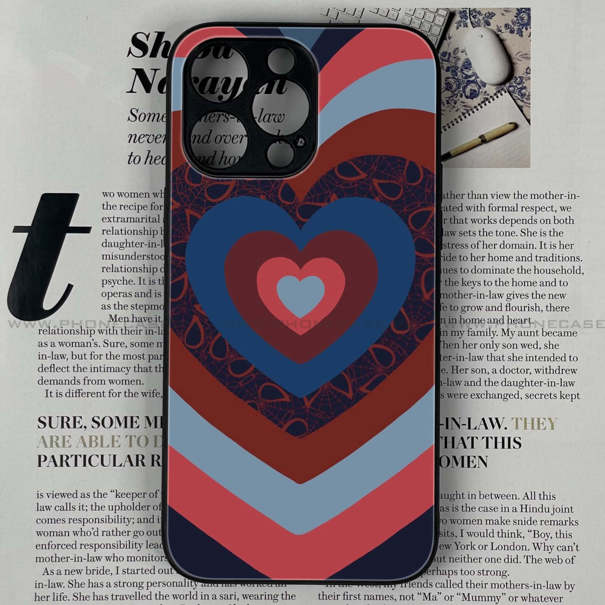 iPhone 15 Pro - Heart Beat Series 2.0 - Premium Printed Glass soft Bumper shock Proof Case