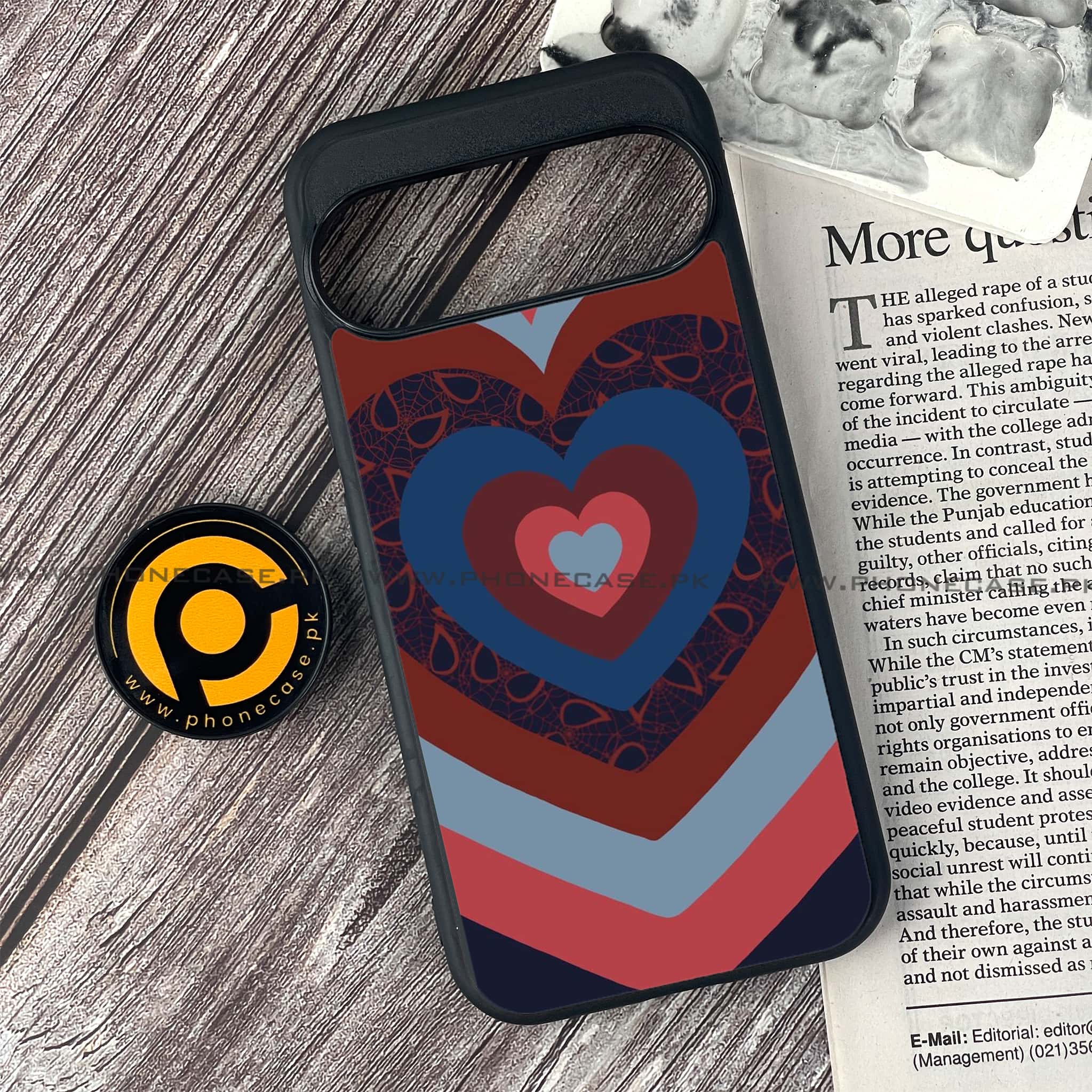 Google Pixel 9 Pro - Heart Beat 2.0 Series  - Premium Metal Printed soft Bumper Shock Proof Case
