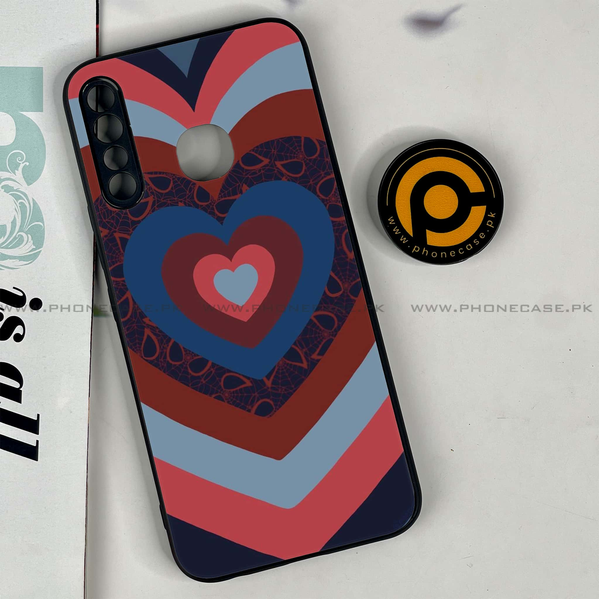 Infinix Hot 8 Lite - Heart Beat 2.0 Series - Premium Printed Glass soft Bumper shock Proof Case