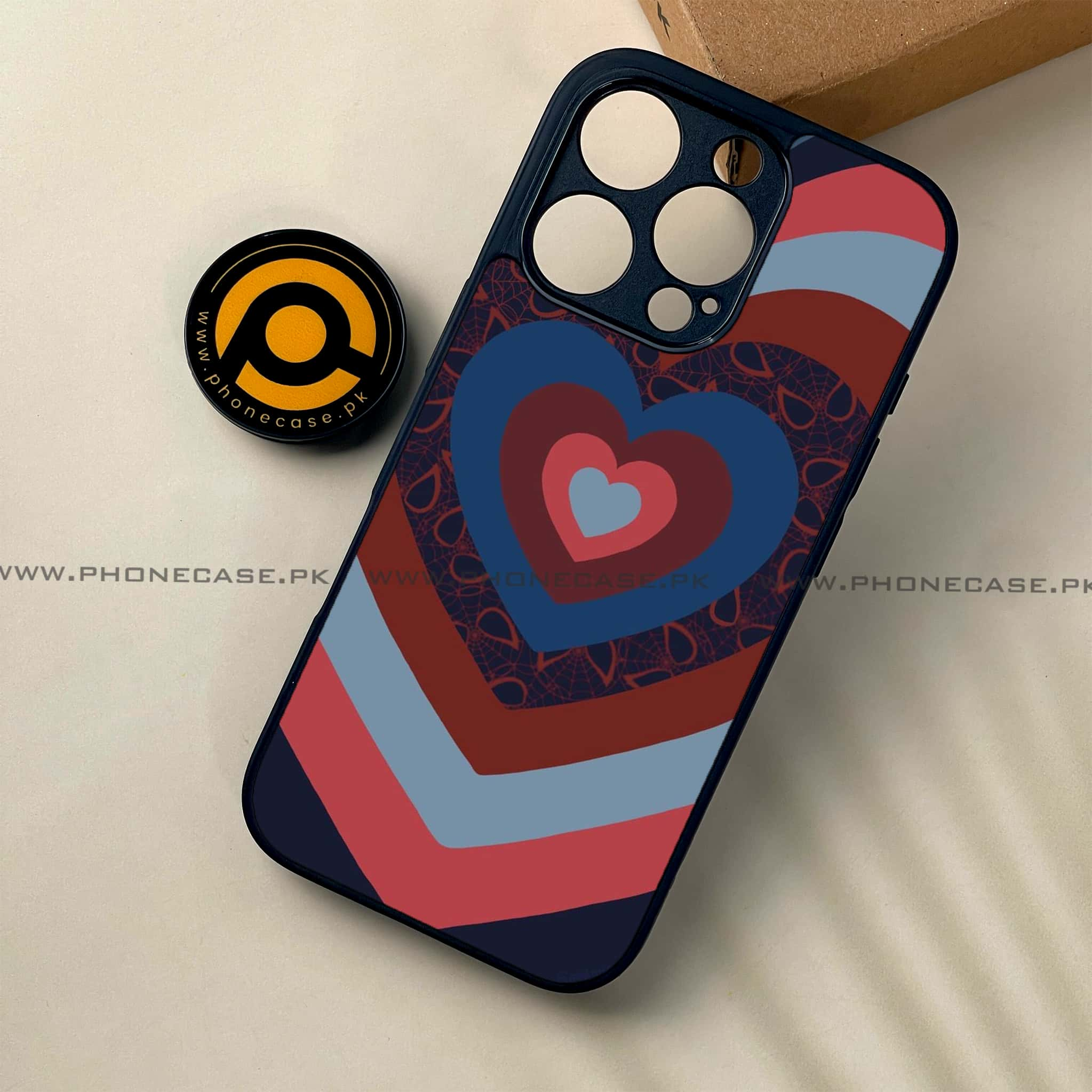 iPhone 16 Pro - Heart Beat 2.0 Series - Premium Printed Glass soft Bumper shock Proof Case