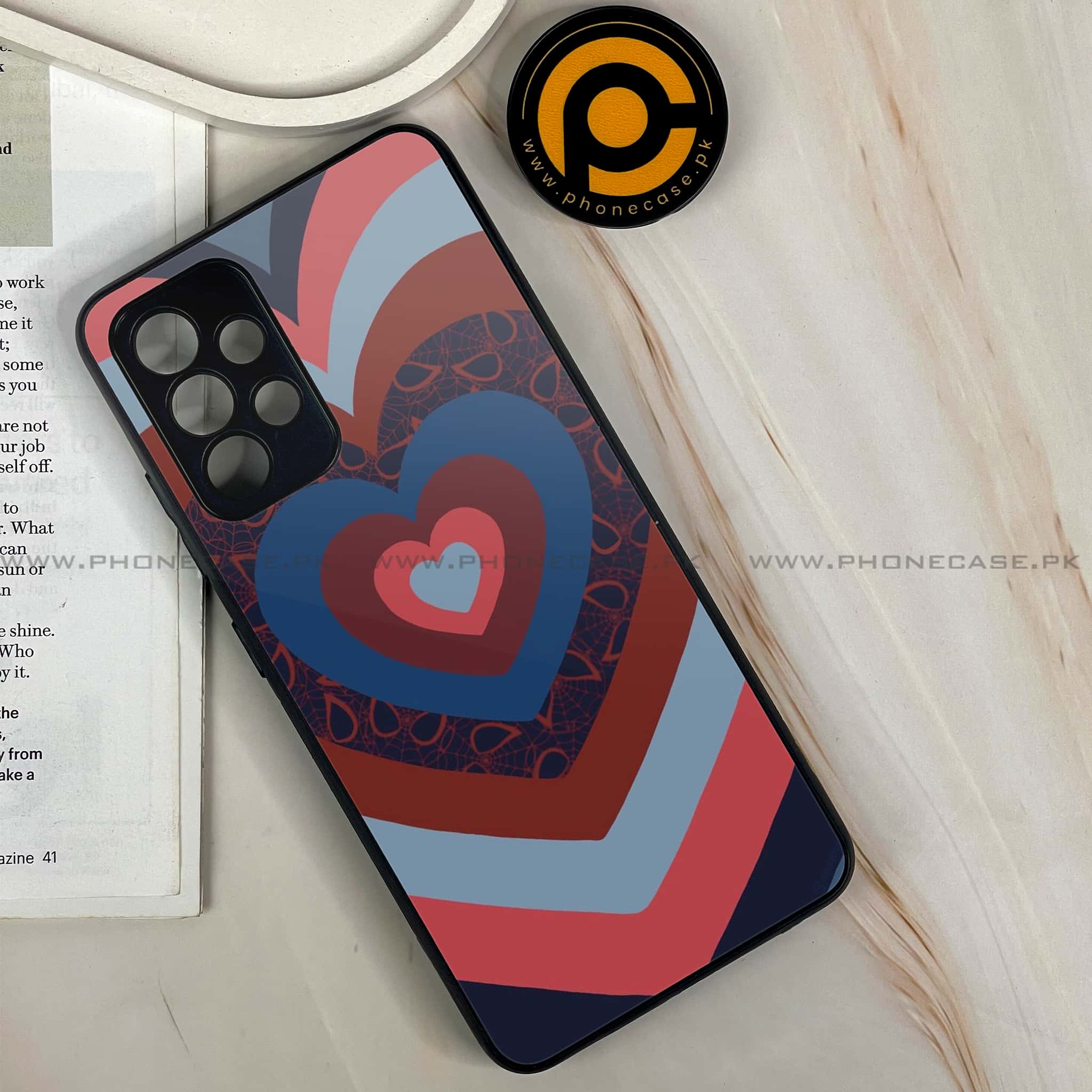 Samsung Galaxy A13 - Heart Beat Series 2.0 - Premium Printed Glass soft Bumper shock Proof Case