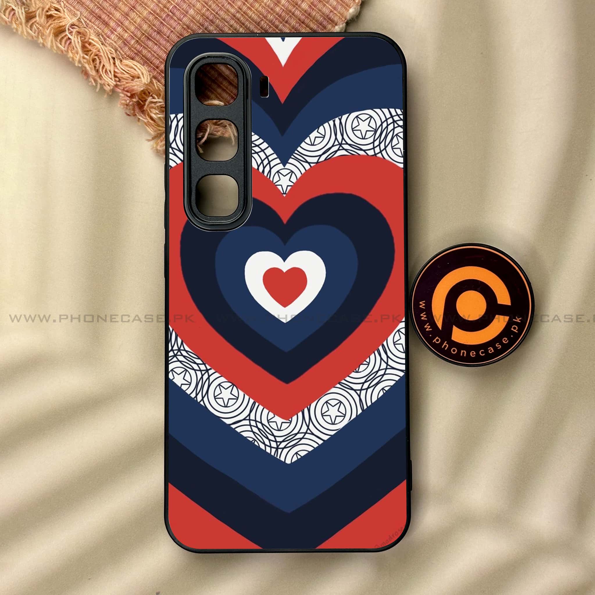Infinix Hot 60 Pro - Heart Beat 2.0 Series - Premium Metal Printed soft Bumper shock Proof Case