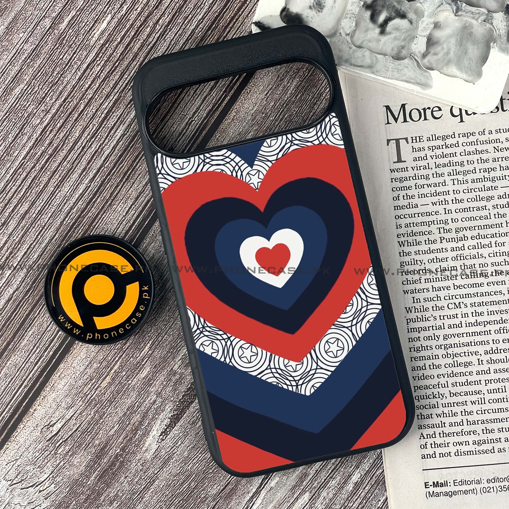 Google Pixel 9 Pro - Heart Beat 2.0 Series  - Premium Metal Printed soft Bumper Shock Proof Case