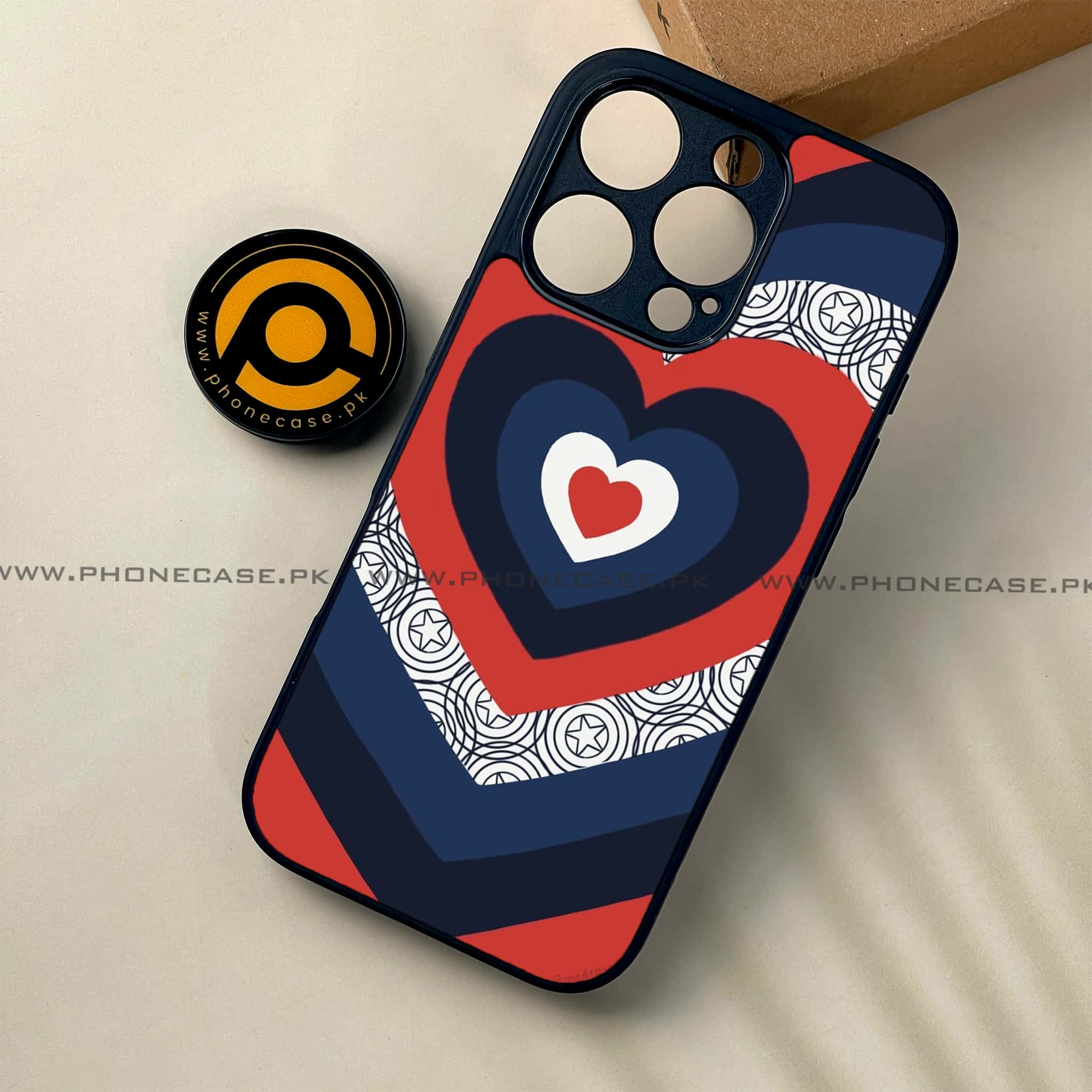 iPhone 16 Pro - Heart Beat 2.0 Series - Premium Printed Glass soft Bumper shock Proof Case