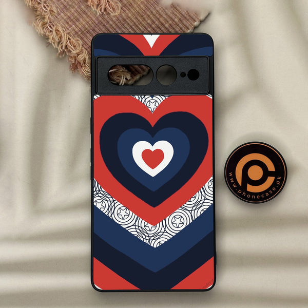 Google Pixel 7 Pro - Heart Beat Series 2.0 Design 3  - Premium Metal Printed soft Bumper Shock Proof Case