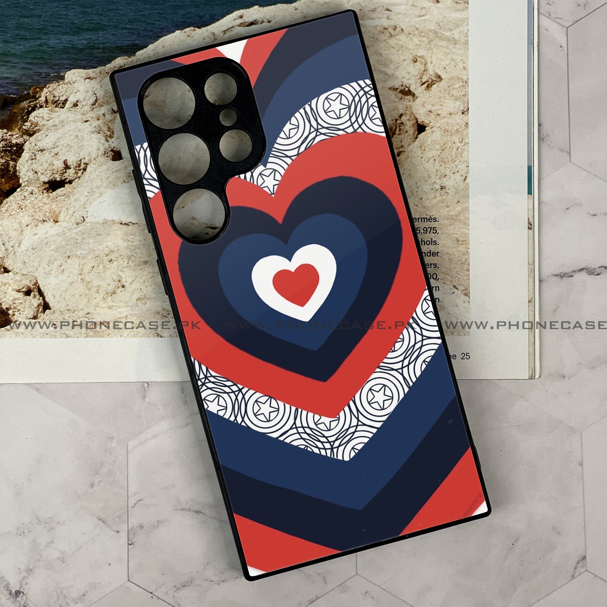 Galaxy S21 Ultra -  Heart Beat Series 2.0 - Premium Metal Printed soft Bumper shock Proof Case