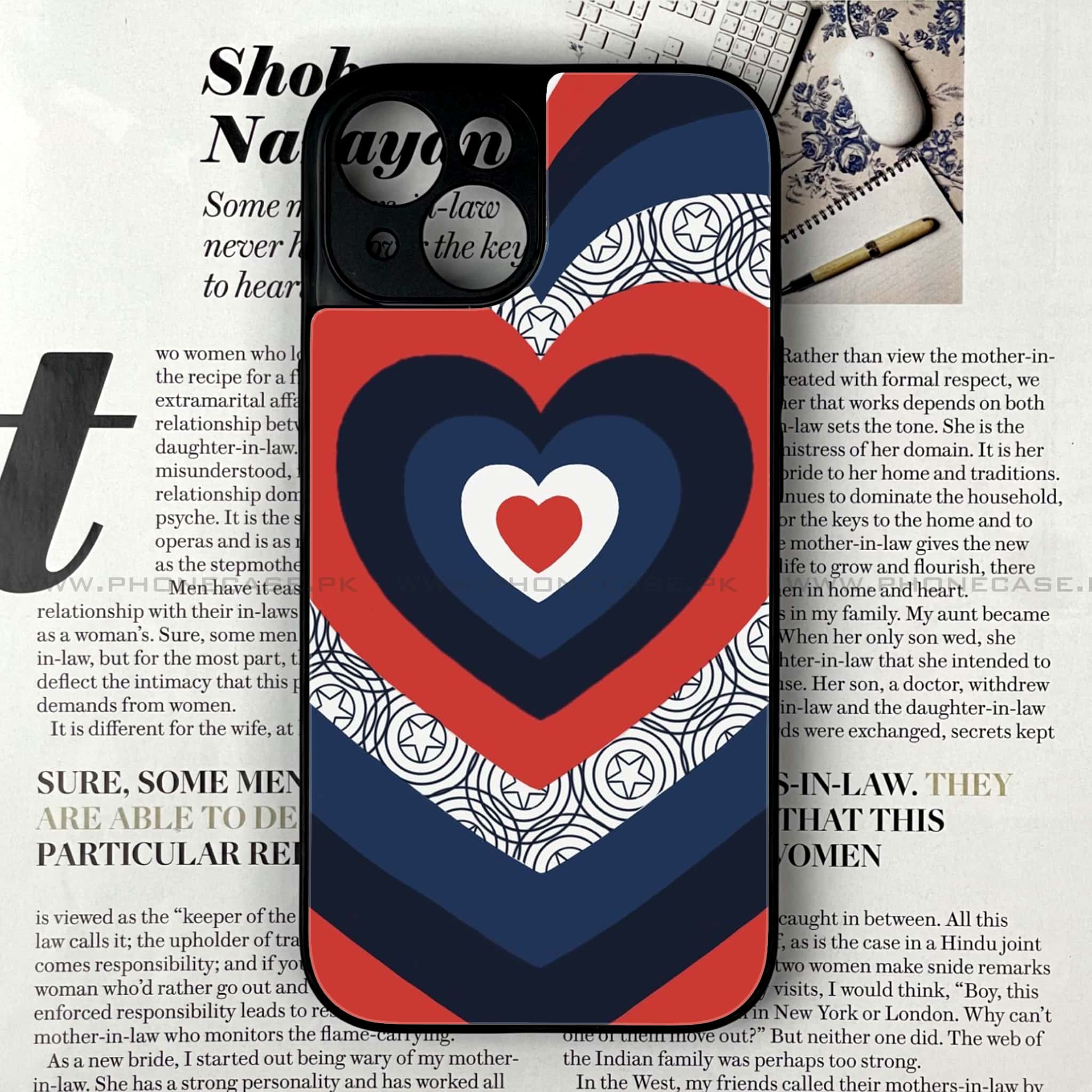 iPhone 15 Plus - Heart Beat Series 2.0 - Premium Printed Glass soft Bumper shock Proof Case