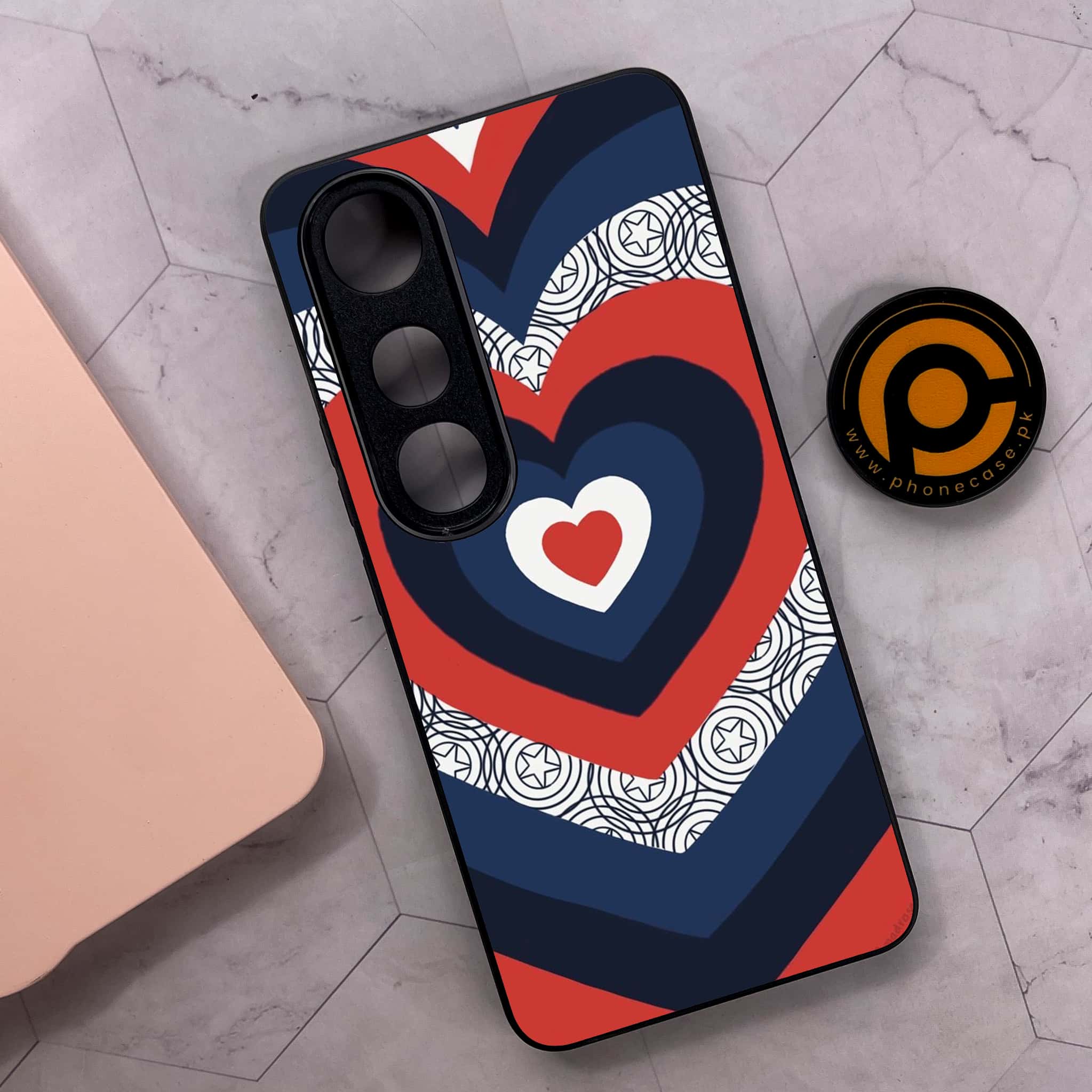 Vivo V50 Lite - Heart Beat 2.0 Series - Premium Metal Printed soft Bumper shock Proof Case