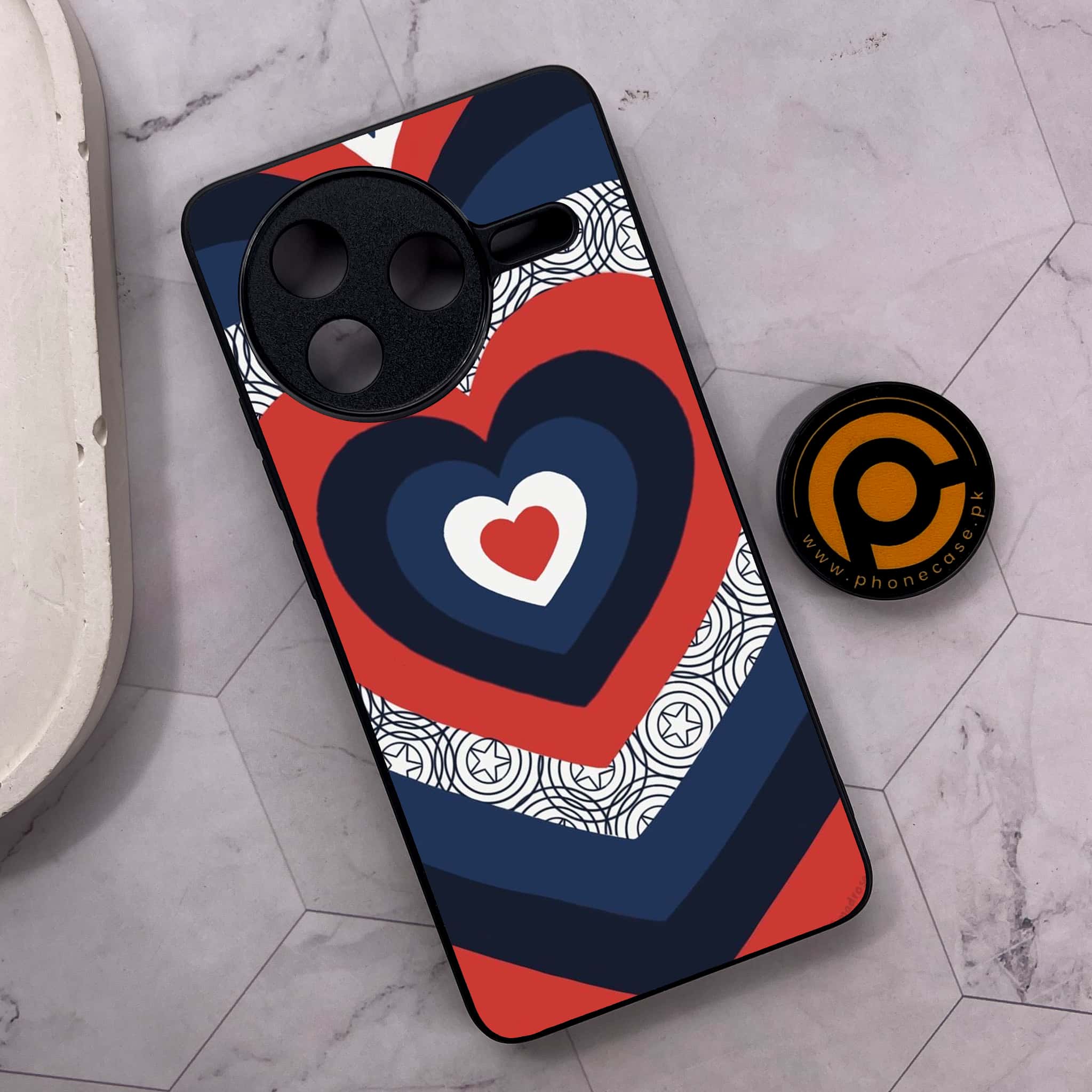Xiaomi Poco F7 Pro 5G - Heart Beat 2.0 Series - Premium Metal Printed soft Bumper shock Proof Case