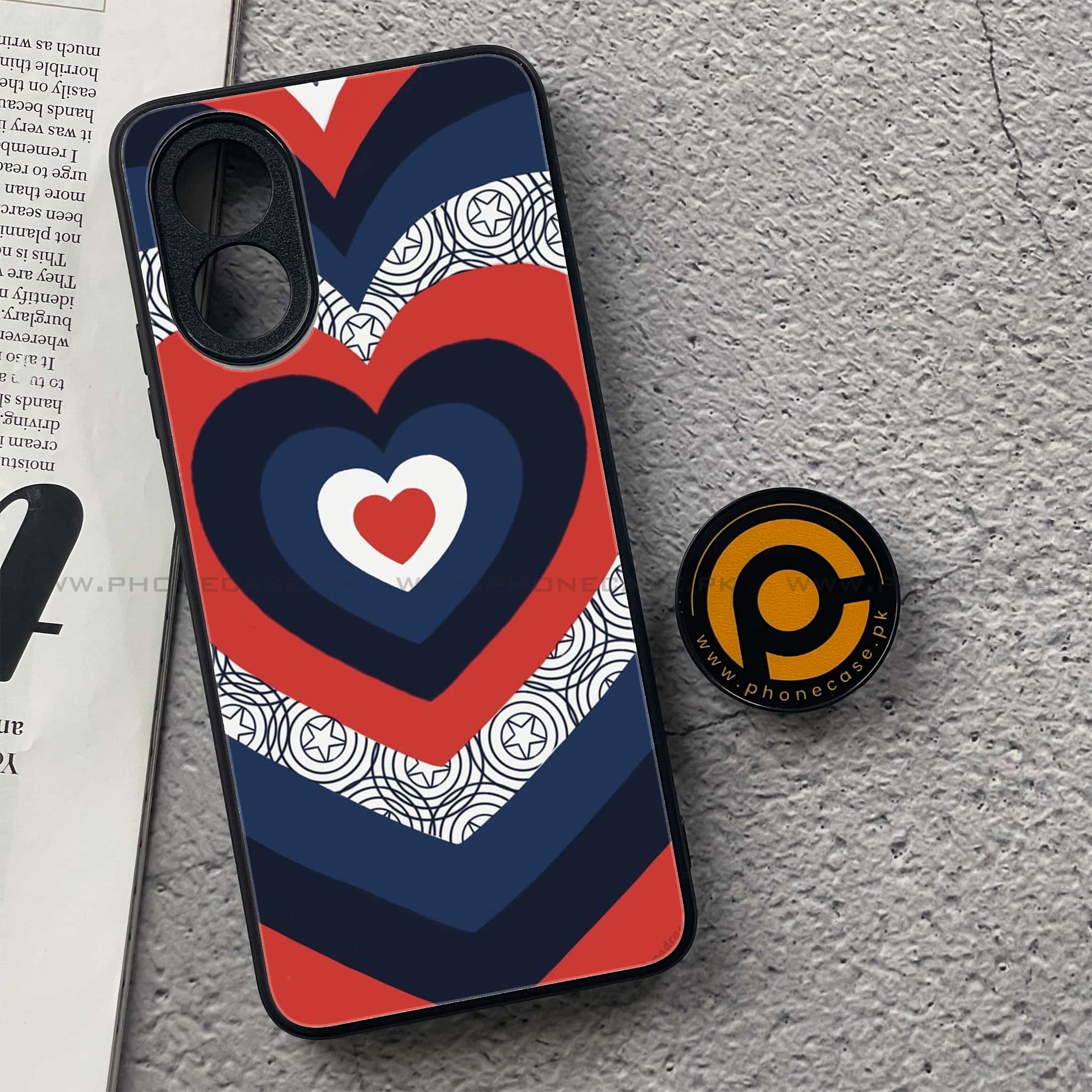 Oppo A38 4G - Heart Beat 2.0 Series - Premium Printed Metal soft Bumper shock Proof Case