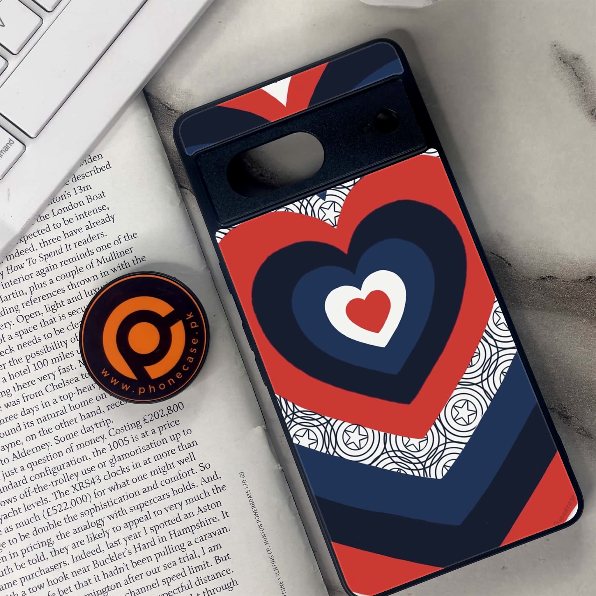Google Pixel 7 - Heart Beat Series 2.0 - Premium Metal Printed soft Bumper Shock Proof Case