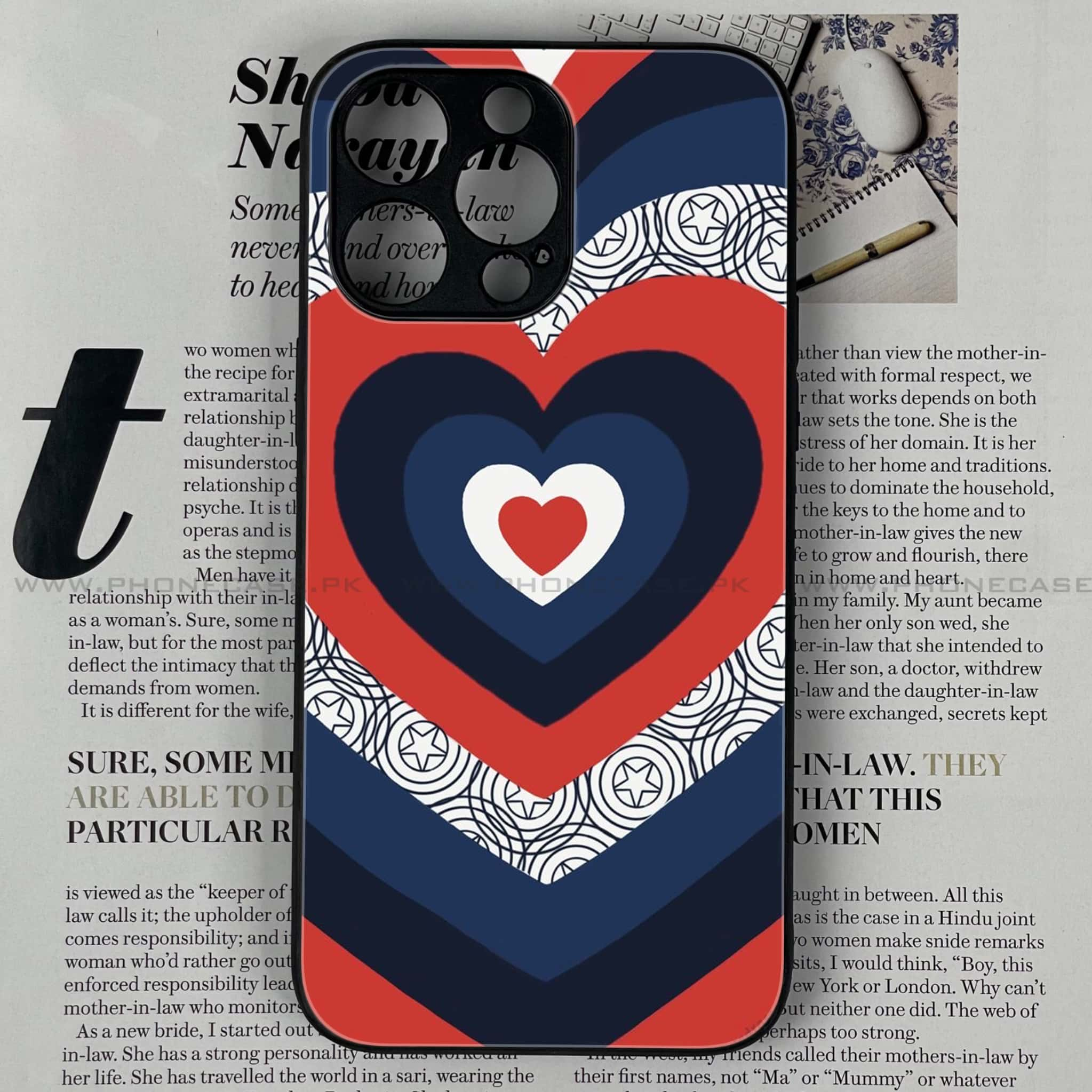 iPhone 15 Pro Max - Heart Beat Series 2.0 - Premium Printed Glass soft Bumper shock Proof Case