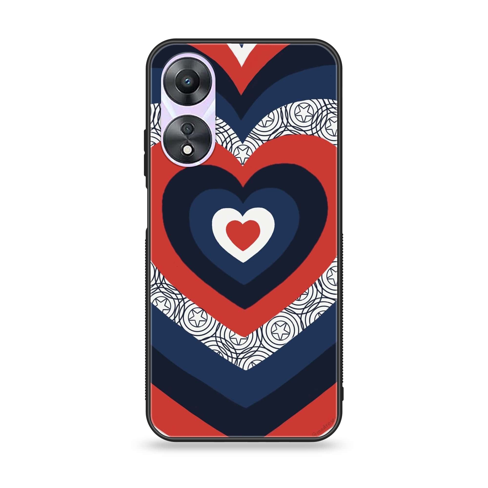 Oppo A78 4G - Heart Beat 2.0 Series - Premium Printed Glass soft Bumper shock Proof Case