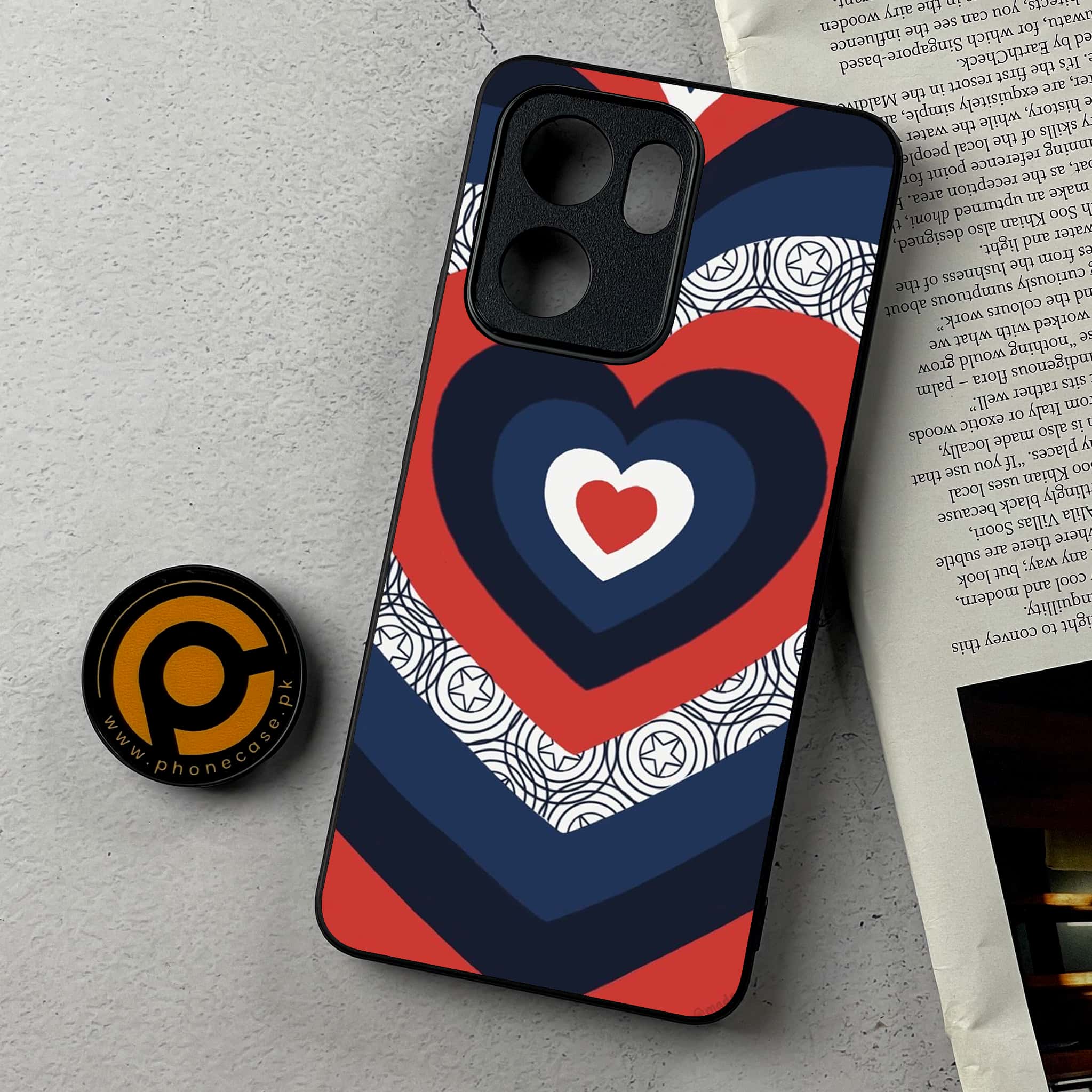 Oppo Reno 14F - Heart Beat 2.0 Series - Premium Metal Printed Soft Bumper Shockproof Case