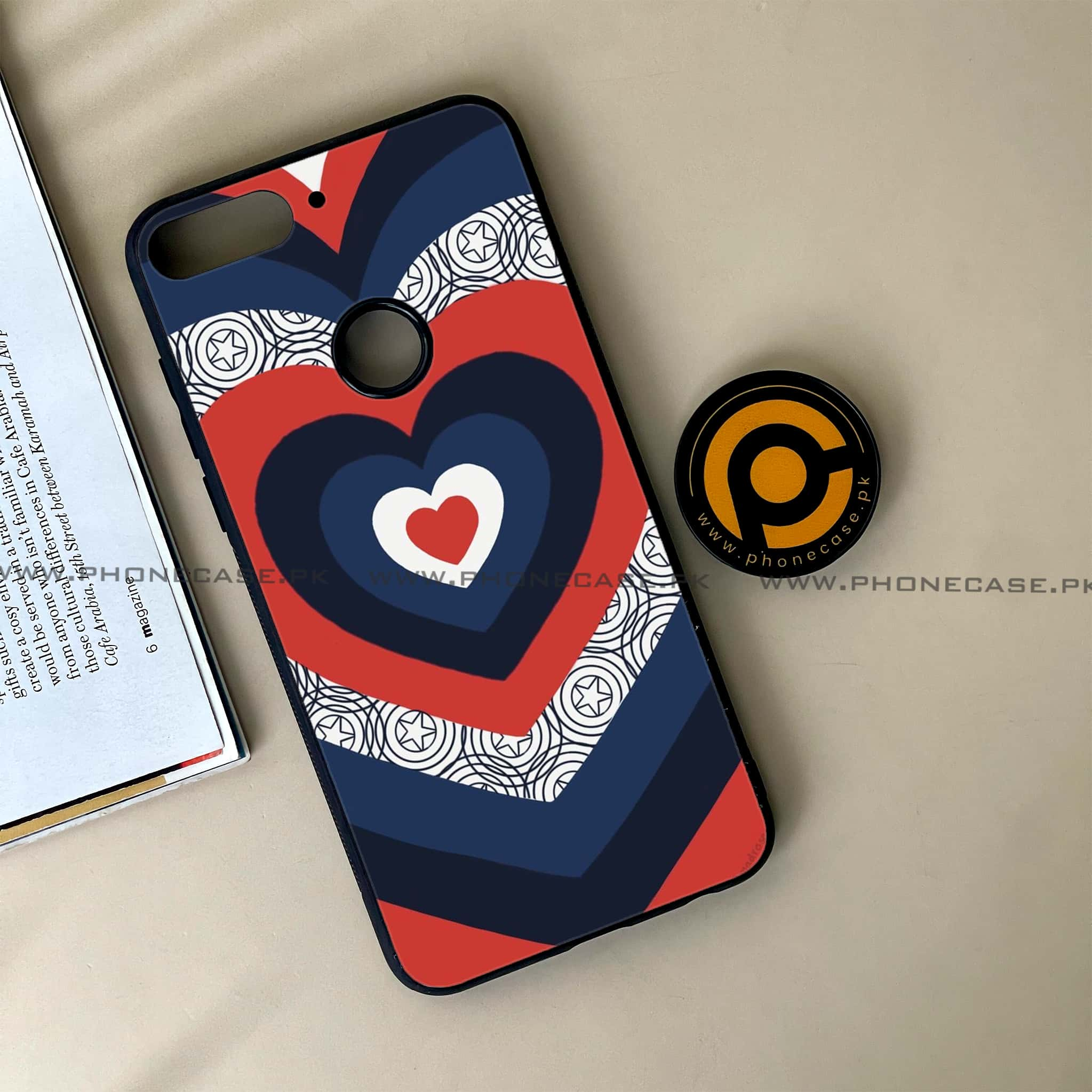 Huawei Y7 Prime (2018) -  Heart Beat Series 2.0 - Premium Printed Glass soft Bumper shock Proof Case